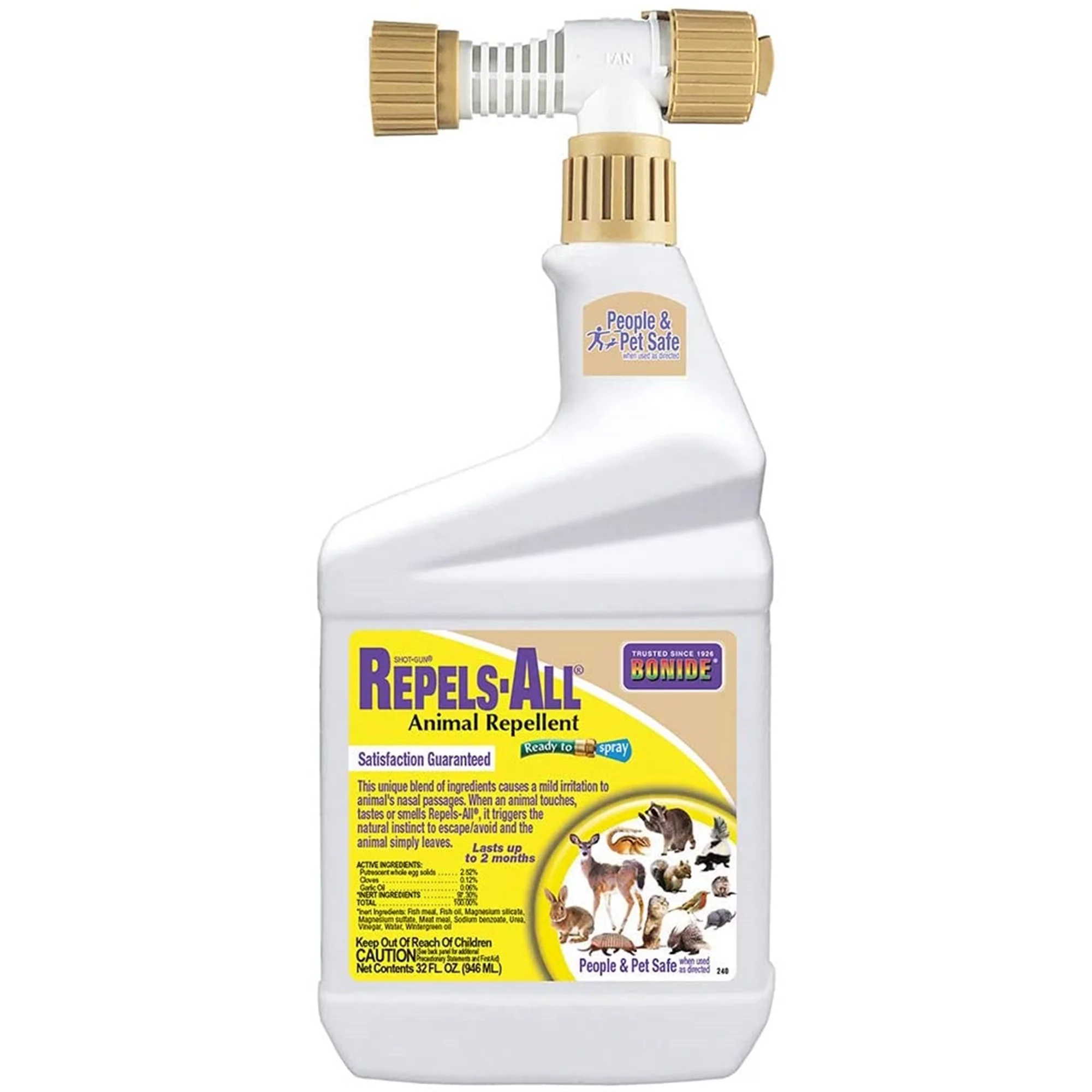 Bonide 240 Ready to Spray Repels All Animal Repellent, 32-Ounce