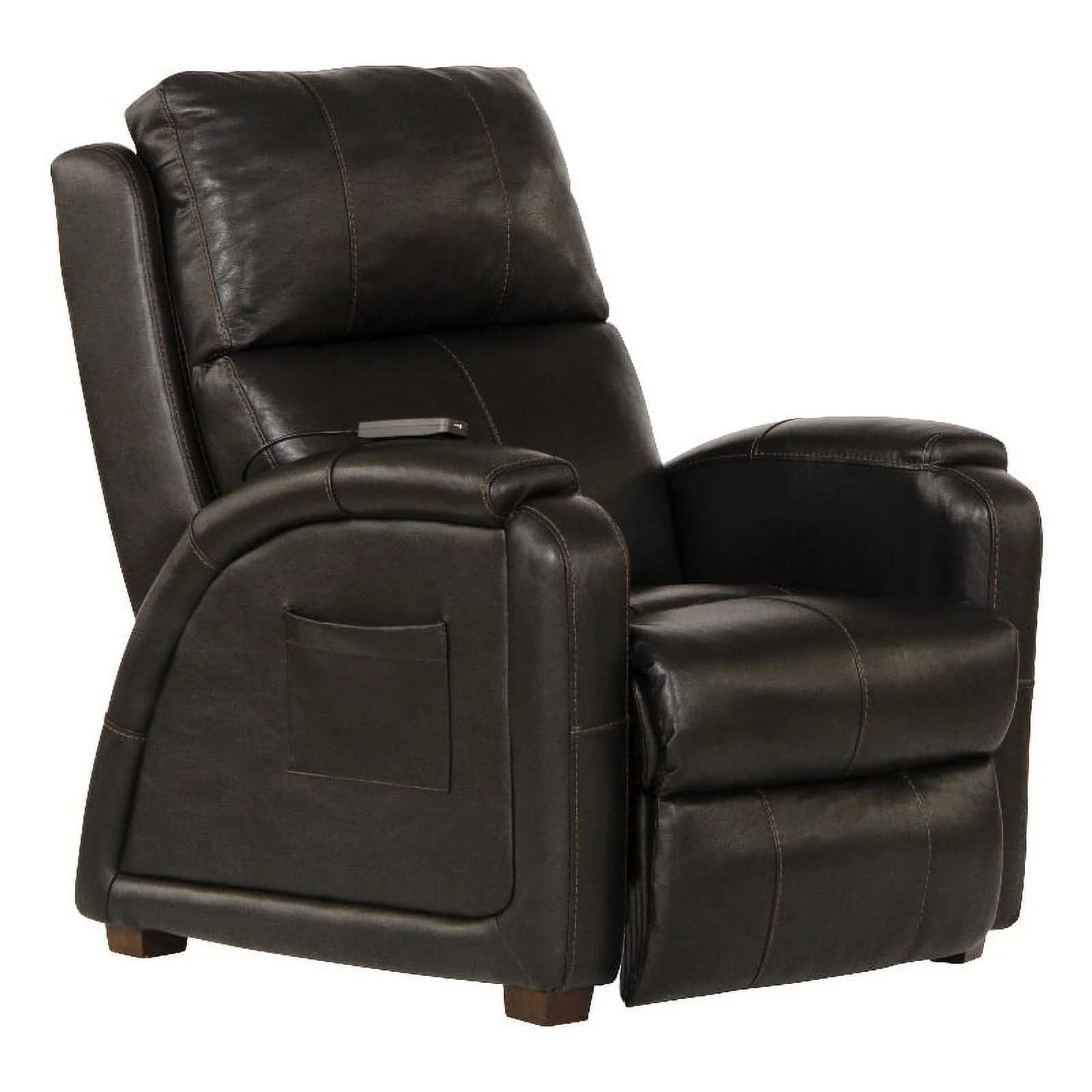 Catnapper Decompress Power Zero Gravity Recliner in Italian Black Leather