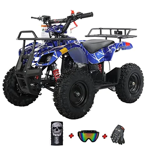 X-Pro Brand New 40cc ATV for kids, Mini Gas Powered ATV-Spider Blue