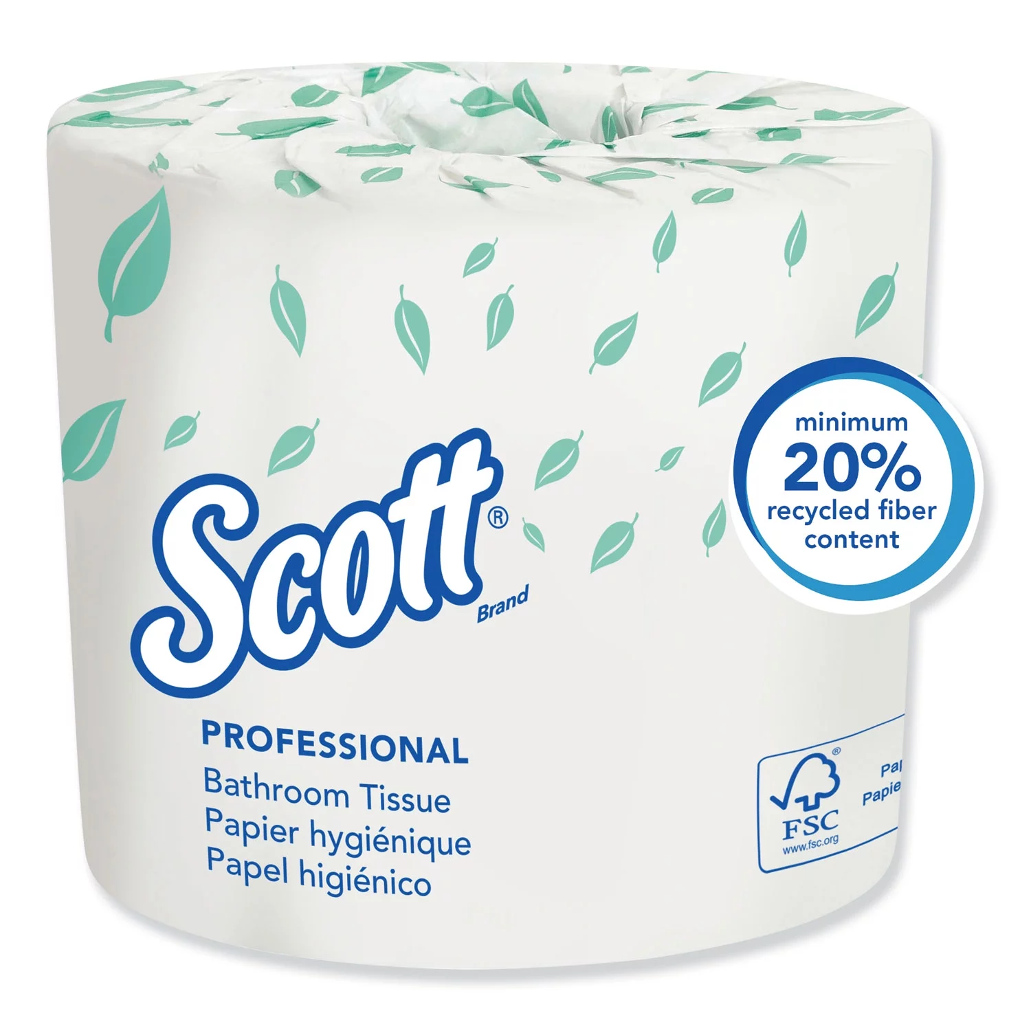 Scott® Essential Standard Roll Bathroom Tissue, Septic Safe, 2-ply, White, 550 Sheets/roll, 80/carton