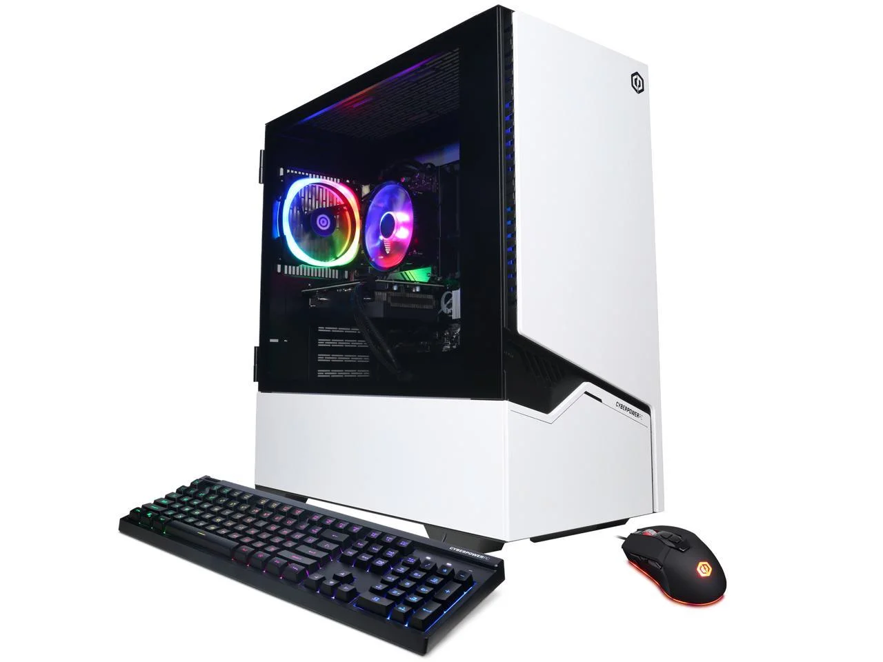 CyberpowerPC Gaming Desktop Gamer Master GM99627 AMD Ryzen 7 8700G 16GB DDR5 2 TB PCIe SSD GeForce RTX 4060 Ti Windows 11 Home 64-bit