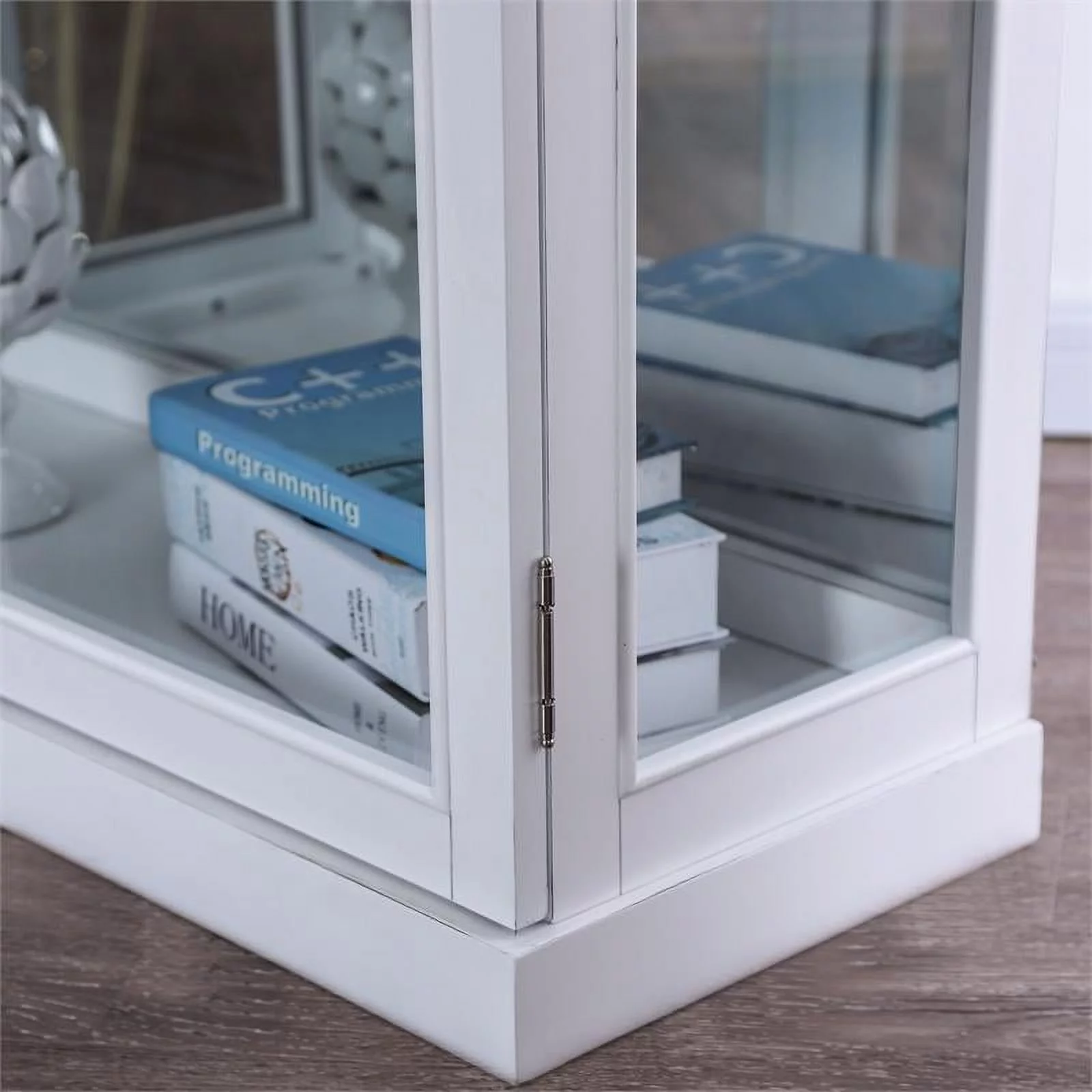 Furniture of America Mendes Transitional Wood 4-Shelf Curio Cabinet in White