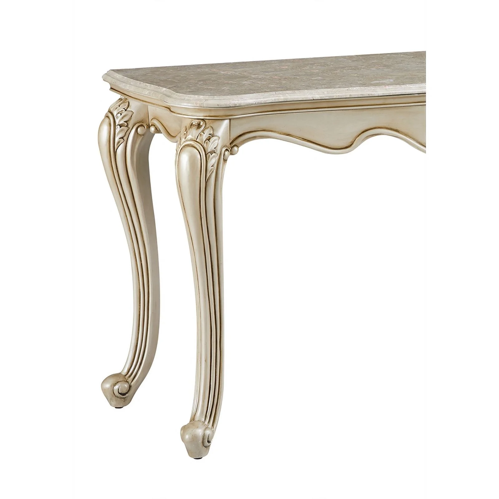 New Classic Furniture Monique Rectangular Wood Console Table in Champagne Gold