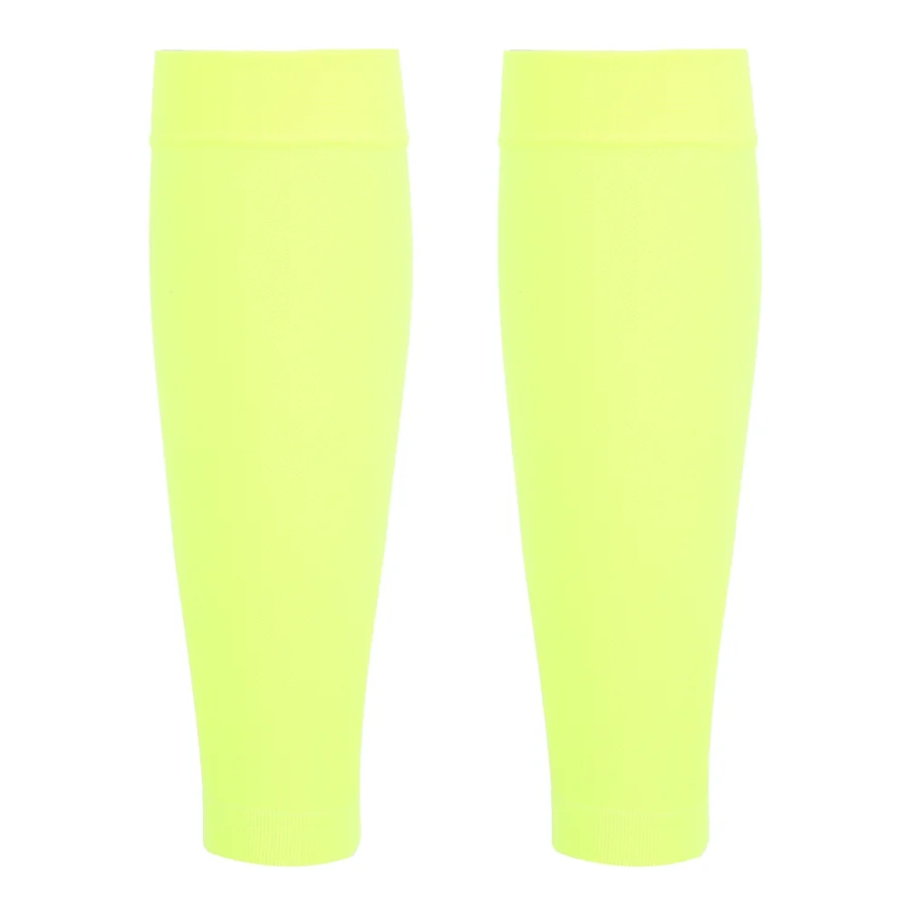 Heitune 1Pair Mumian Sport Training Shin Pads Calf Sleeves Breathable Protective Gear Fluorescent Green(S)