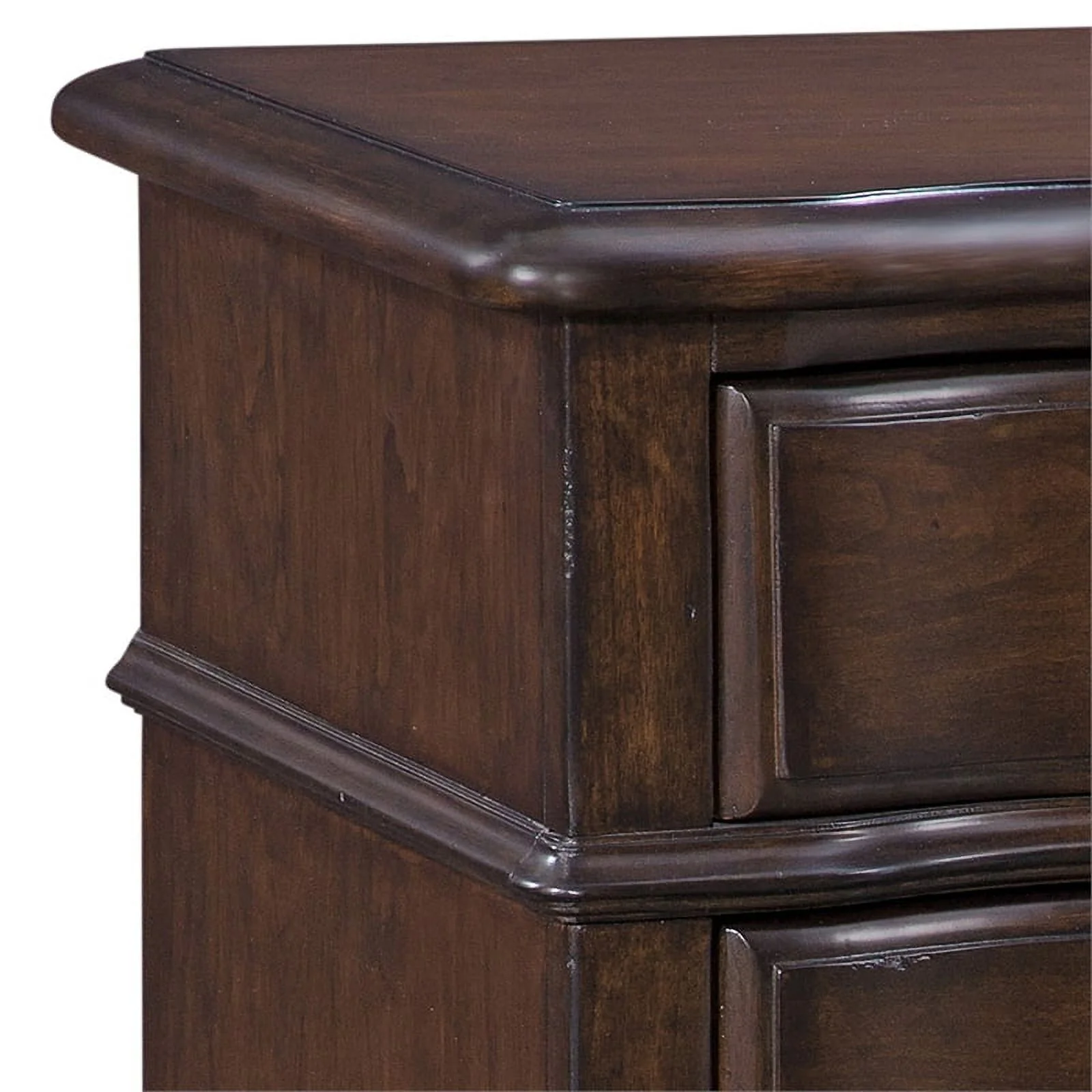 Rodanthe Tobacco Brown 3-Drawer Traditional Style Wood Nightstand