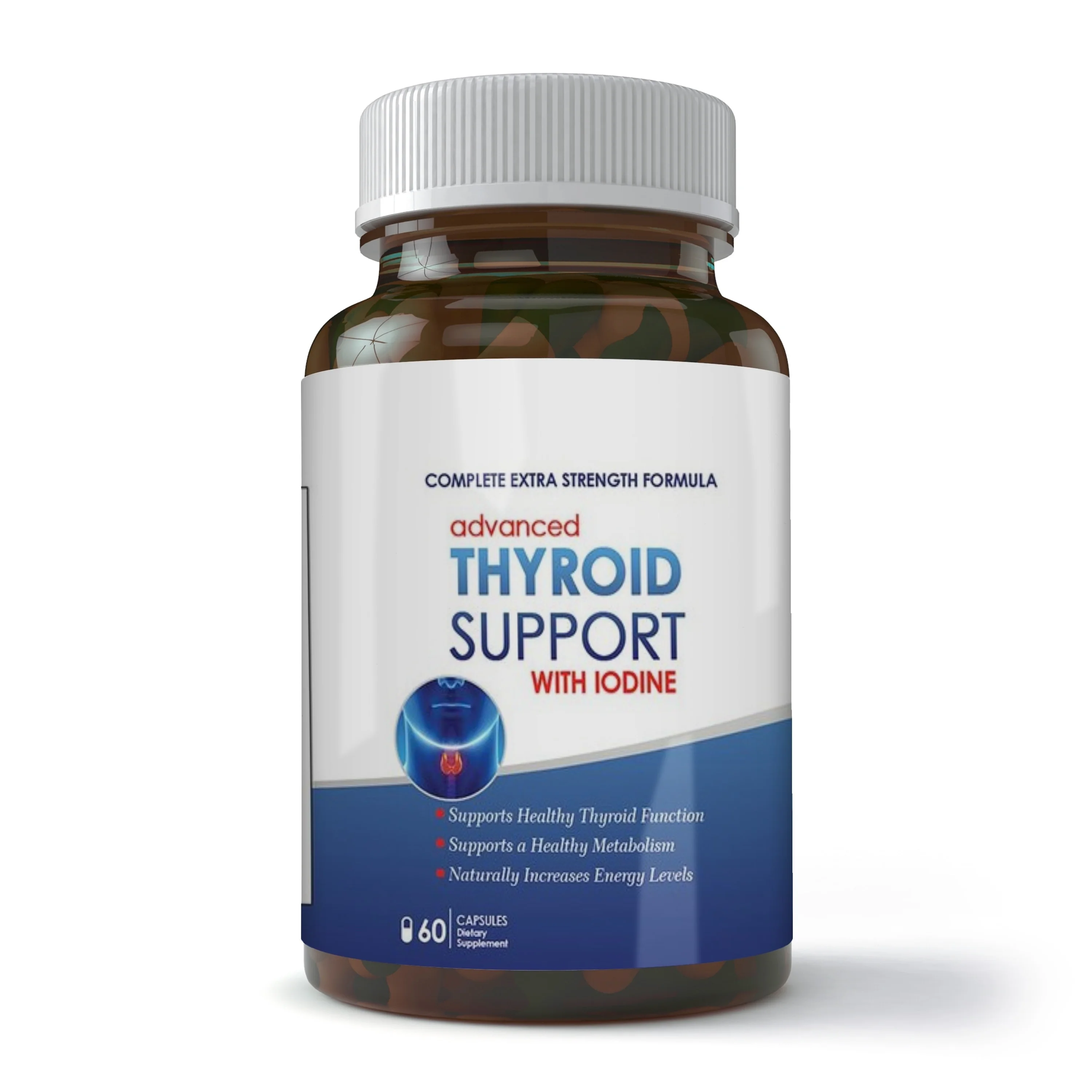 Totally Products Advanced Thyroid Support with Iodine (60 Capsules) 2 bottles