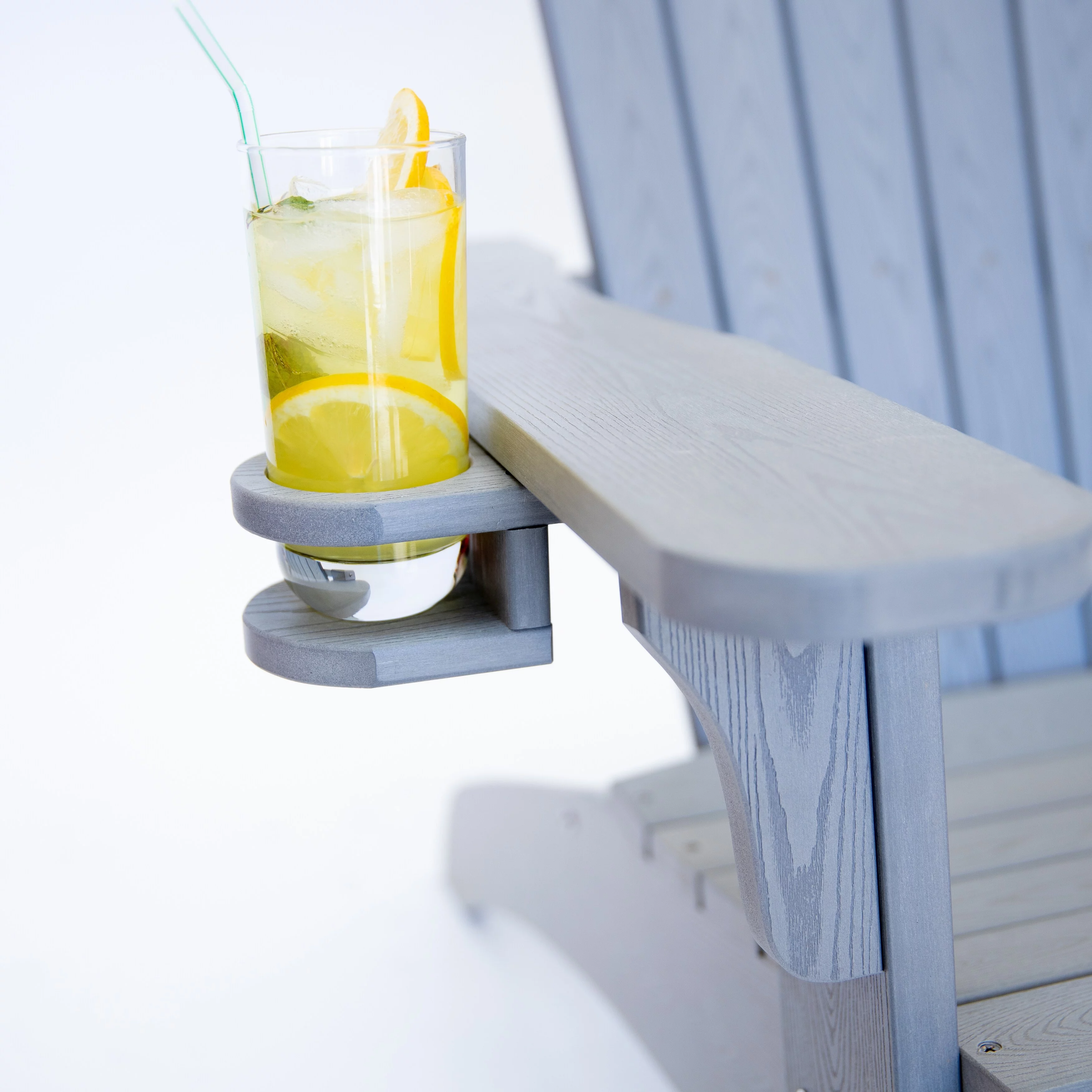 LuXeo Westley All Weather Outdoor Patio Adirondack Chair Grey Set of 2 2