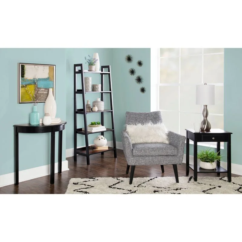 Black Wood Console Camden Table, 26