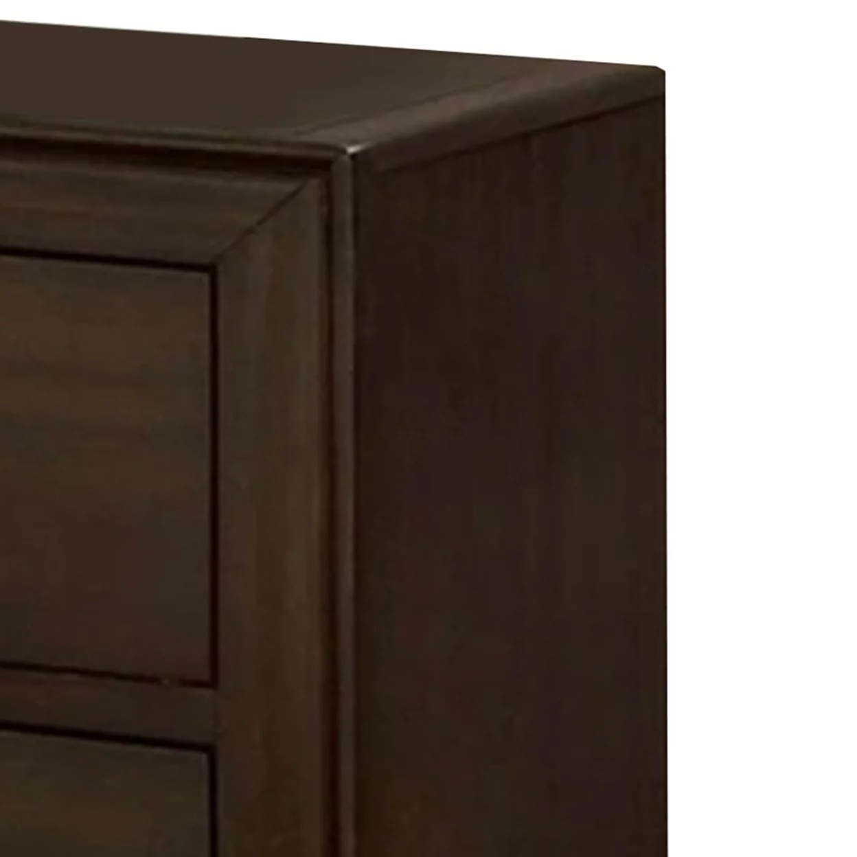 Nightstand with 2 Drawers and Metal Bar Pulls Walnut Brown - Saltoro Sherpi