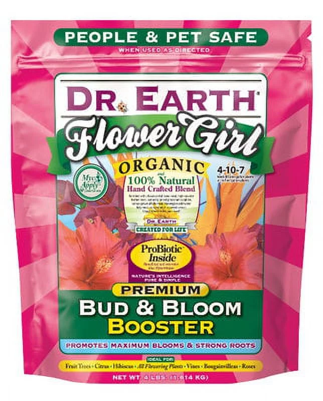 Dr. Earth 707P Organic & Natural Flower Girl Bud & Bloom Booster, 3-9-4, 4 Lb, Each