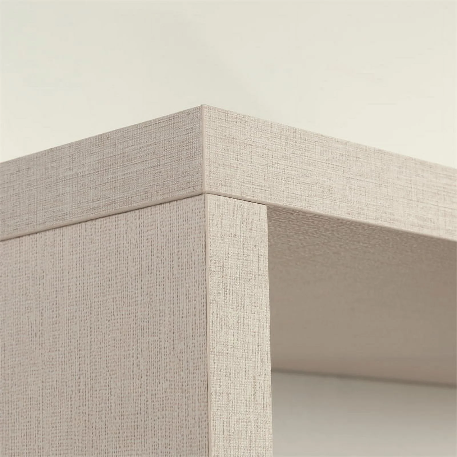 Pemberly Row Engineered Wood Bookcase in Dove Linen / Off White Finish