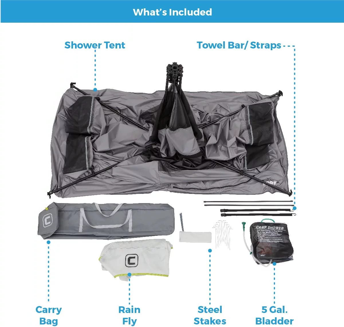 HYUN Instant Camping Utility Shower Tent with Changing Privacy Room