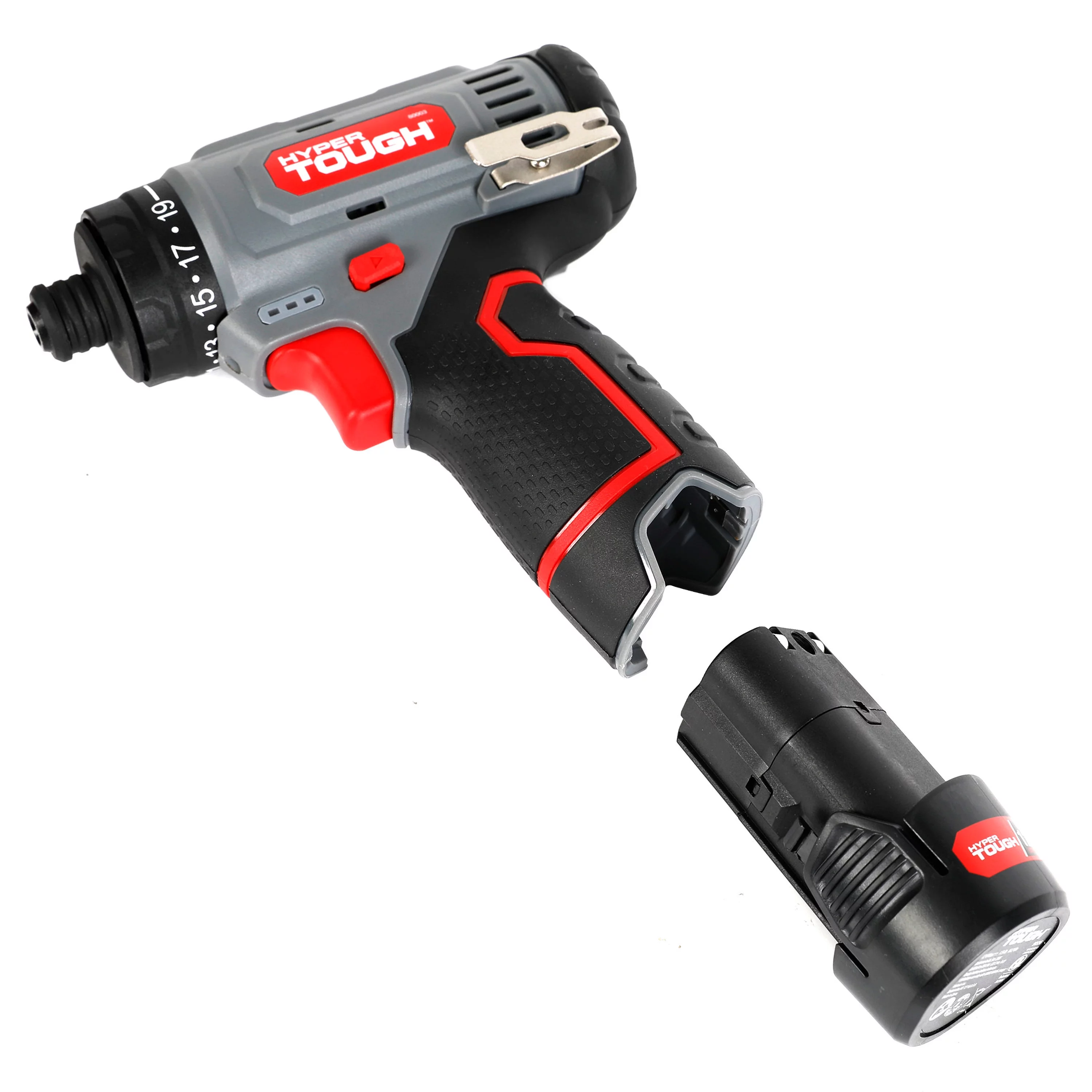 Hyper Tough 12V Max Lithium-Ion 3-in-1 Multi-Head Power Drill Set with 1.5Ah Battery and Charger, 80003
