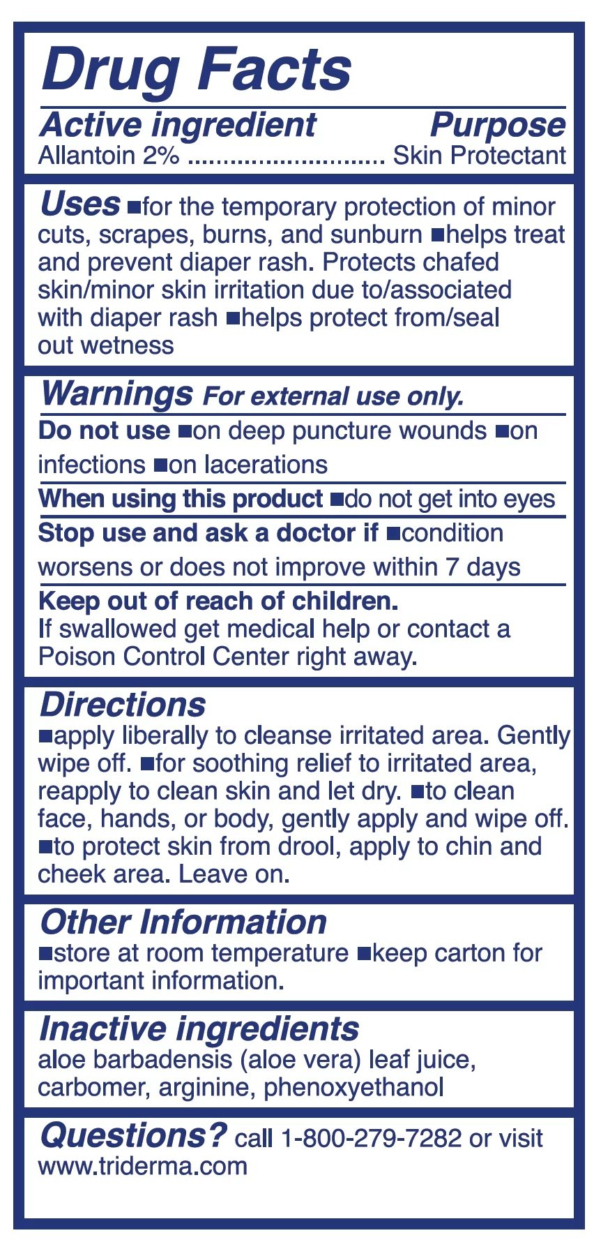 TriDerma® All Purpose Aloe Healing & Cleansing Gel™ Helps Soothe and Clean Sensitive Baby Skin (2.9 oz)