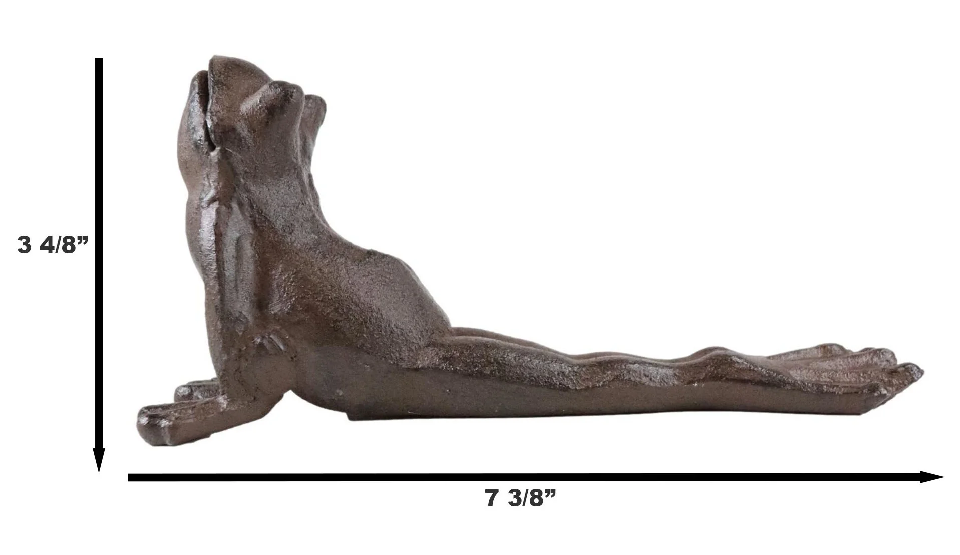 Rustic Vintage Cast Iron Stretching Yoga Toad Frog Decorative Door Wedge Stopper