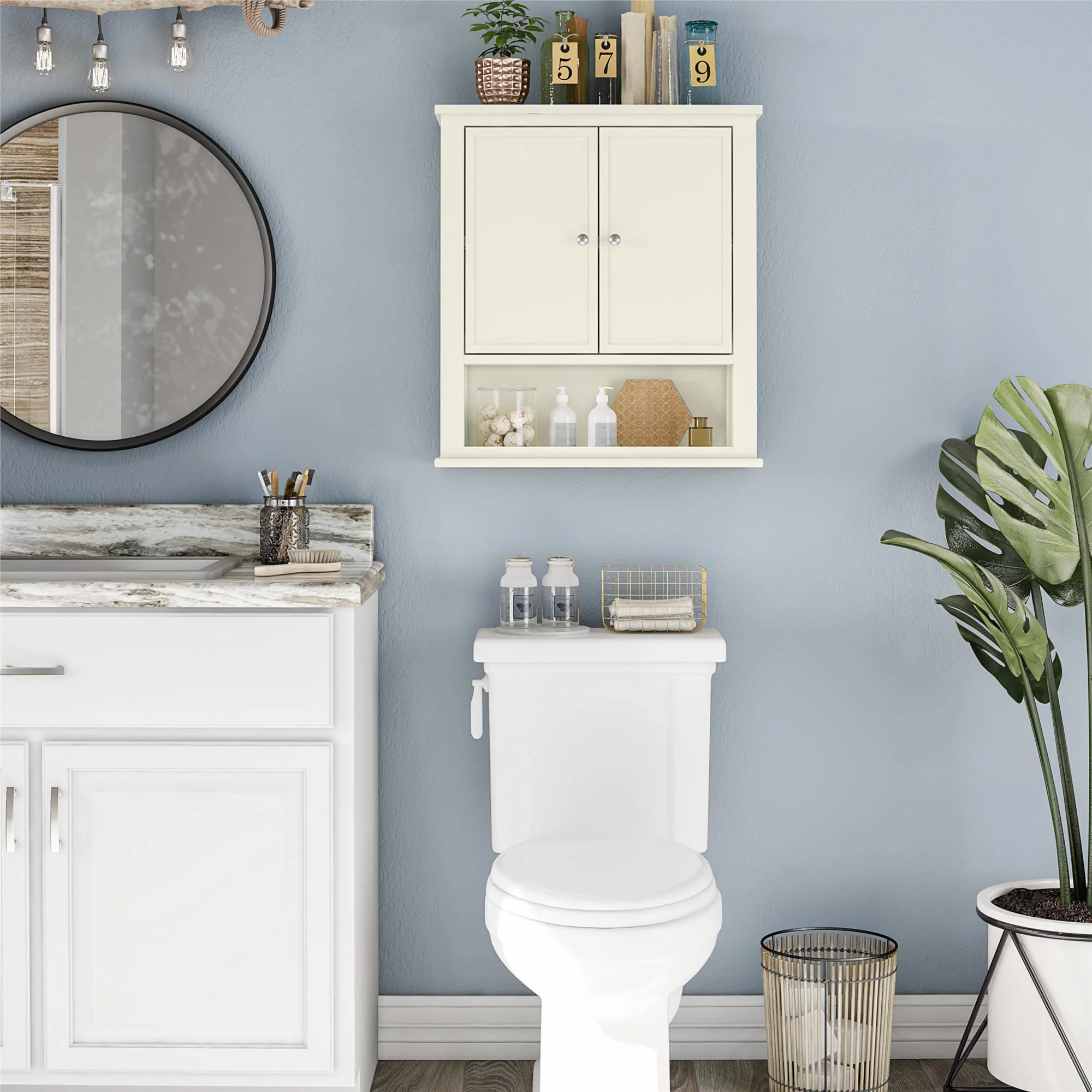 SystemBuild Franklin Wall Cabinet, Soft White