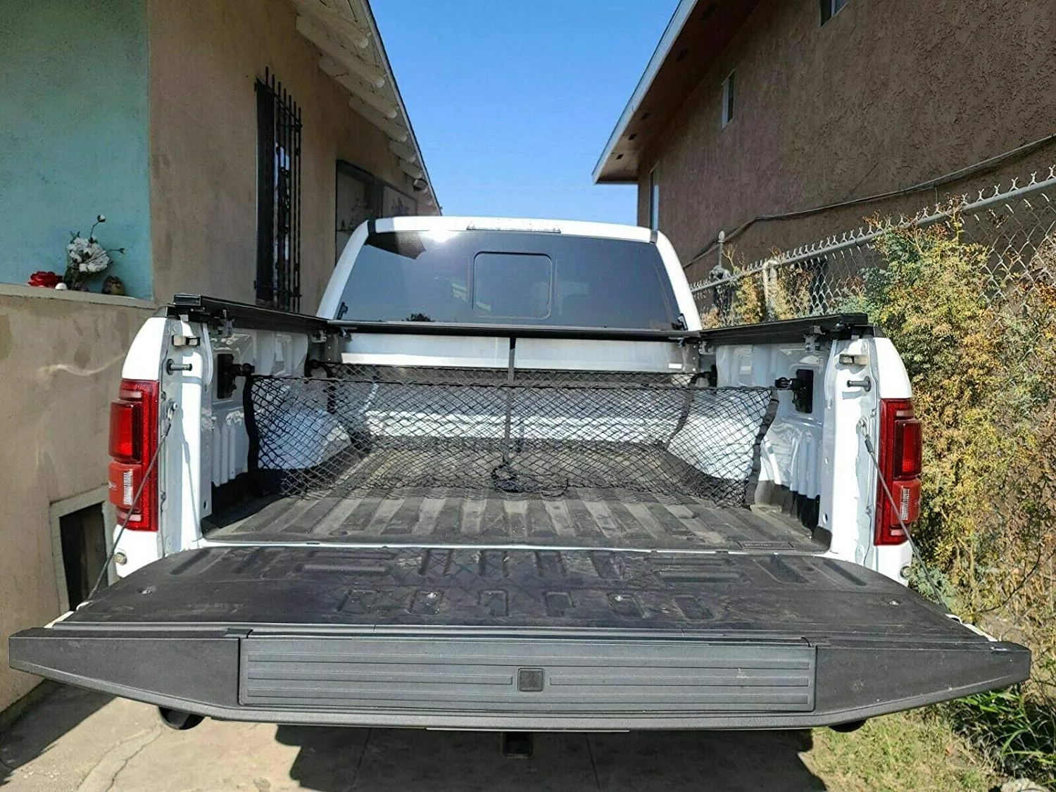 EACCESSORIES EA Trunk Organizer Cargo Net for Ford F-150 2015-2023 – Envelope Style Cargo Net for Pickup – Premium Mesh Car Trunk Organizer Vehicle Carrier Storage – Compatible with Ford F-150