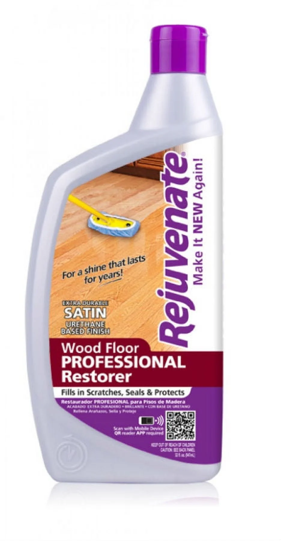 Rejuvenate RJ32PROFS Wood Floor Professional Restorer with Satin Finish, 32 Oz, Each