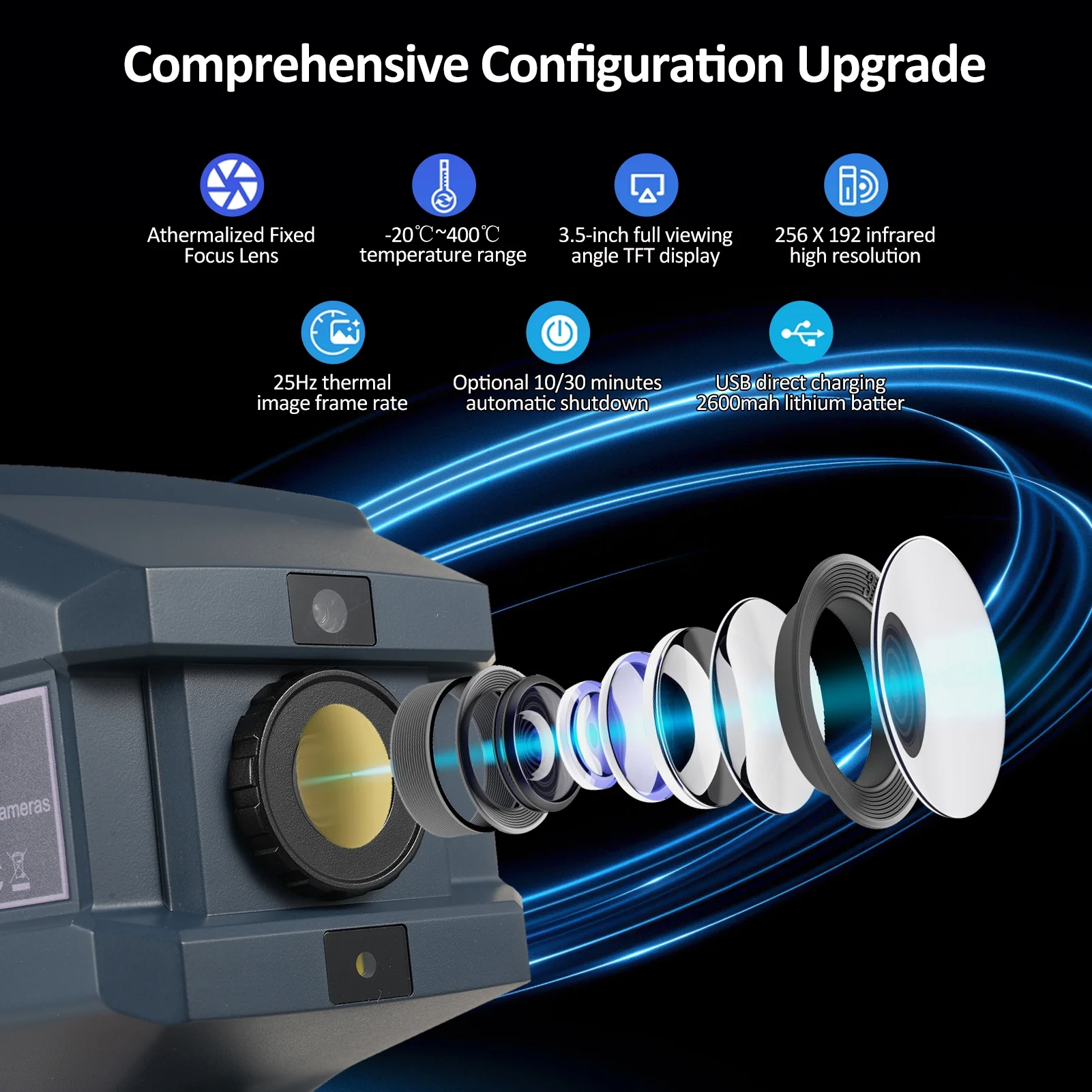 NOYAFA NF 526E Infrared Thermal Imager, Handheld IR Camera, 256 x 192 Resolution, 3.5 inch LCD Screen, Rechargeable