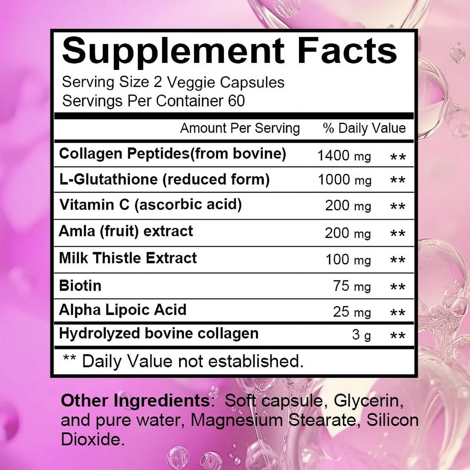 Bcuelov Collagen Complex Capsules - Collagen Supplement to Support, Skin, Bones, Muscles and Joints