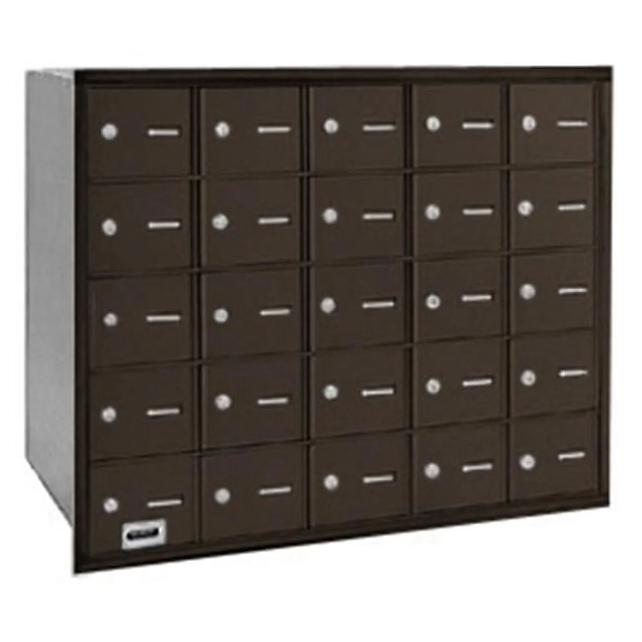 Salsbury Industries  25 Doors 4B+ Horiz Mailbox in Bronze - Rear Loading Private Access