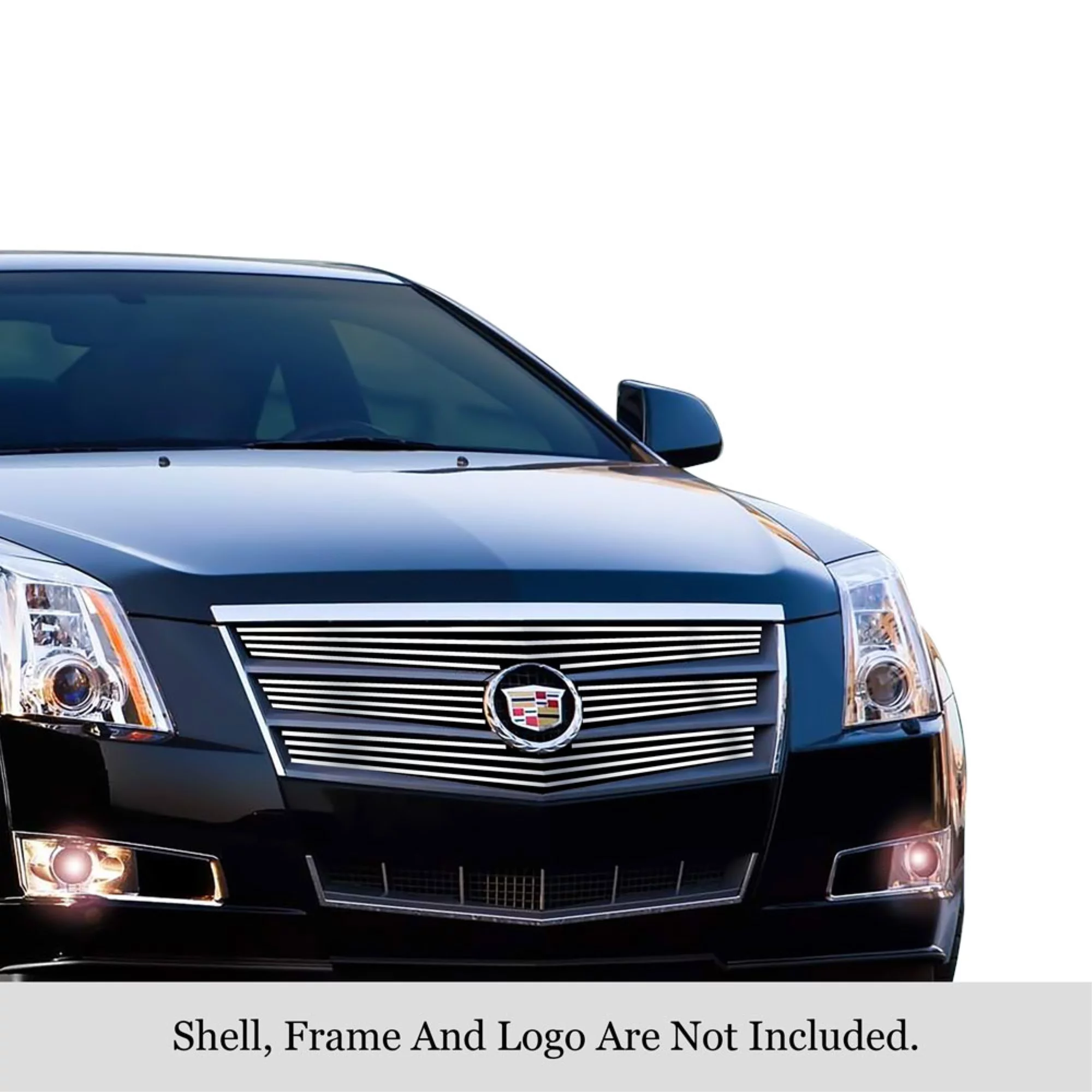 2008-2011 Cadillac Cts (Not For Cts-V) 304 Stainless Steel Polished Finish 8X6 Horizontal Billet Stainless Steel Billet Grille