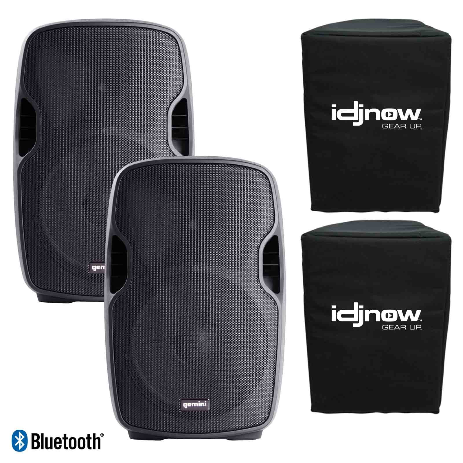 (2) Gemini AS-1500BLU Active Speakers with 15