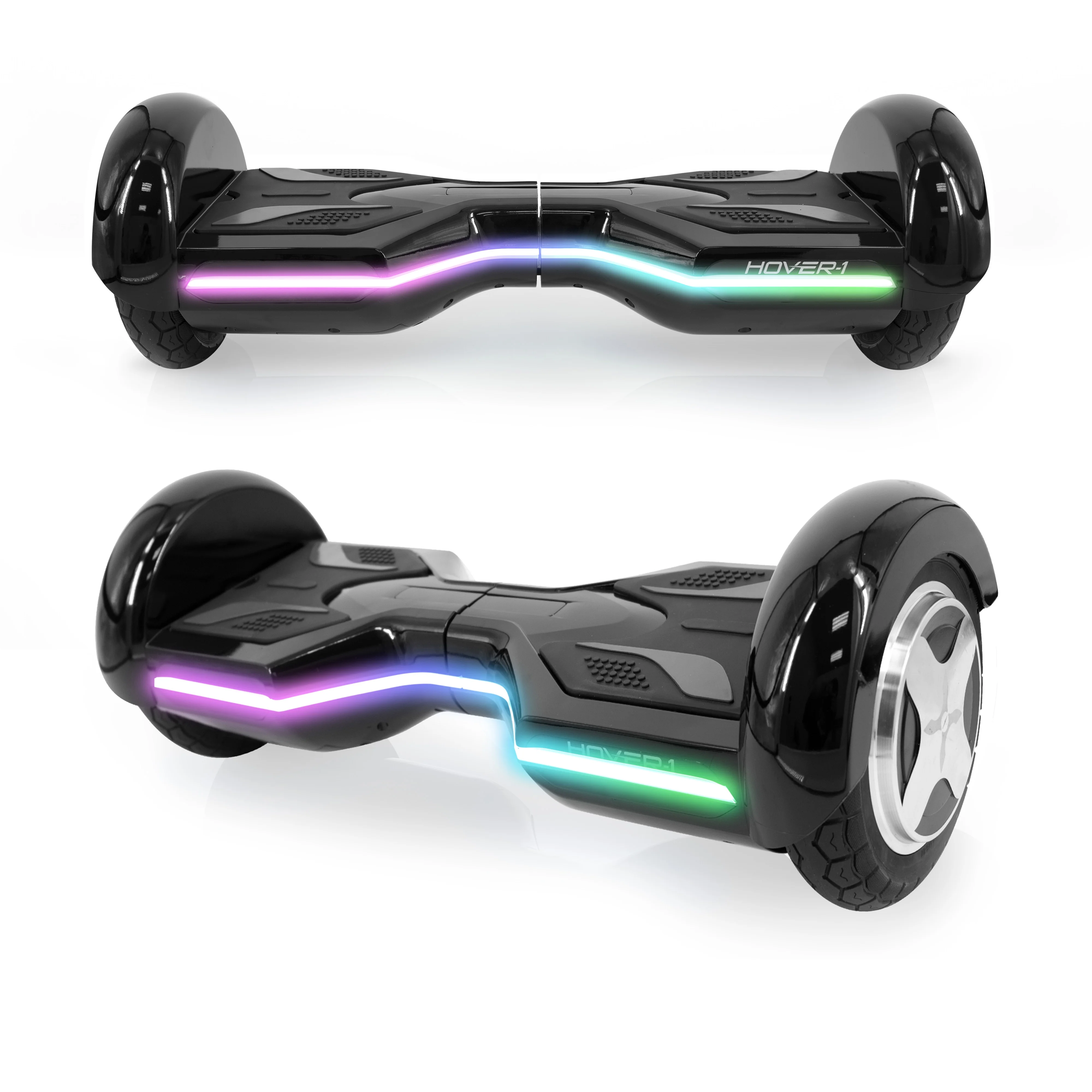 Hover-1 Horizon Black UL Certified Electric Used Hoverboard with 8 inch tires; LED Lights, Lithium-ion 20 Cell battery, Holds up to 220 lbs, up to 7 mph, and Bluetooth Speaker