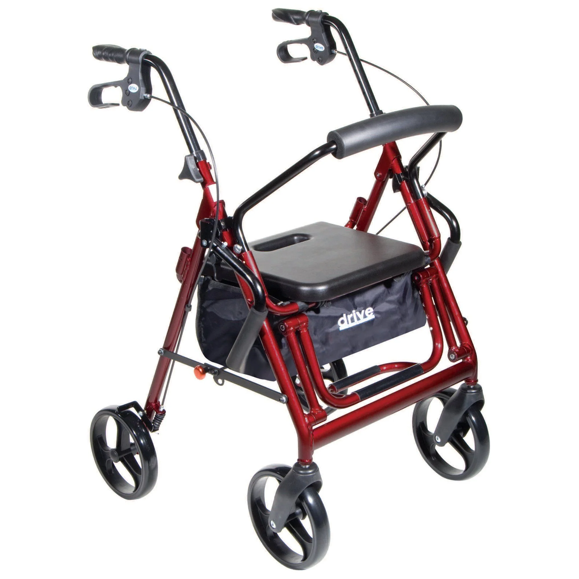 drive Duet Four-Wheel Rollator, Burgundy (EA/1)