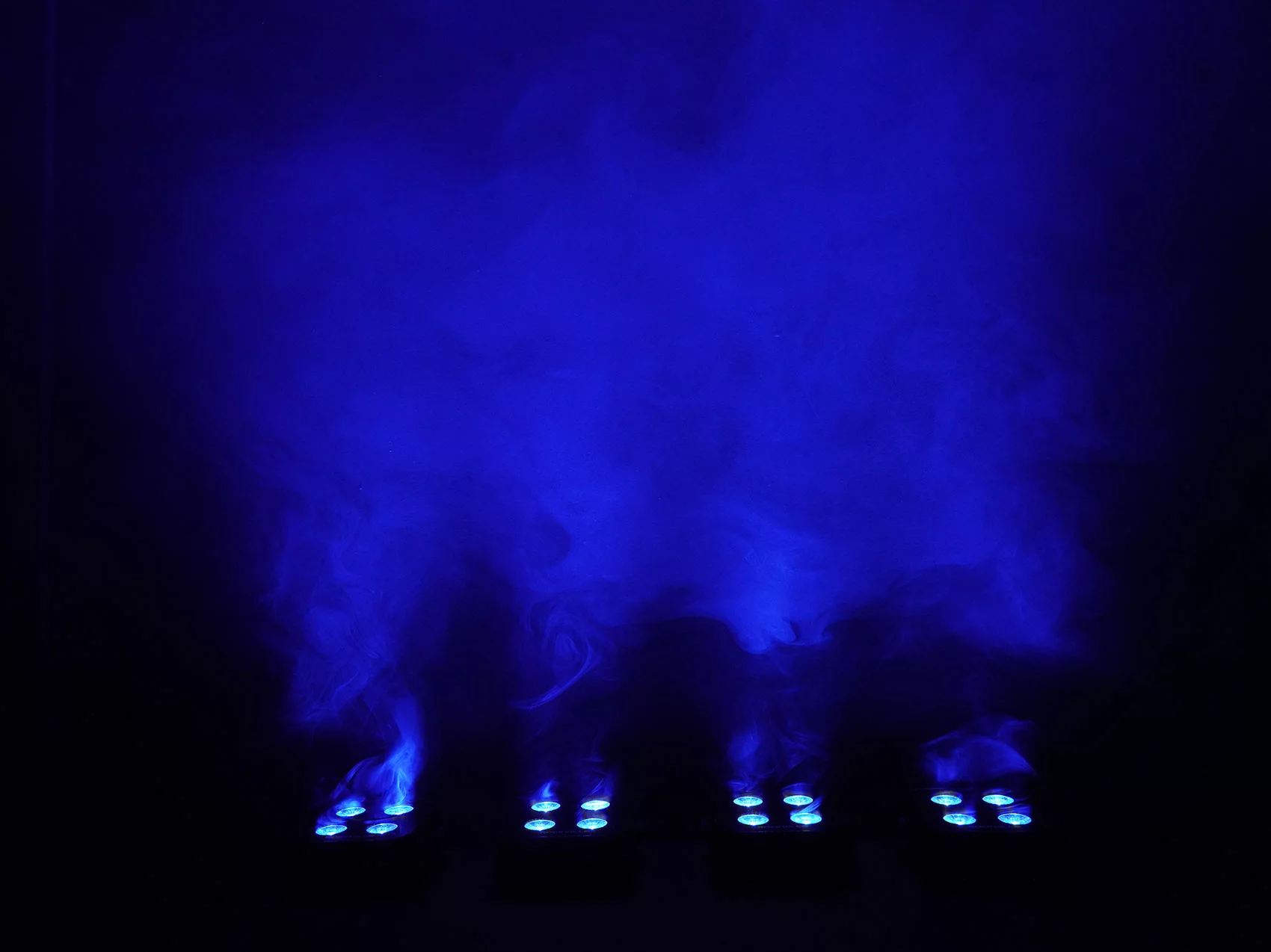 Rockville 4 PACK MINI RF4 Black DJ Par Lights+Bag+Remotes+Wireless DMX Control