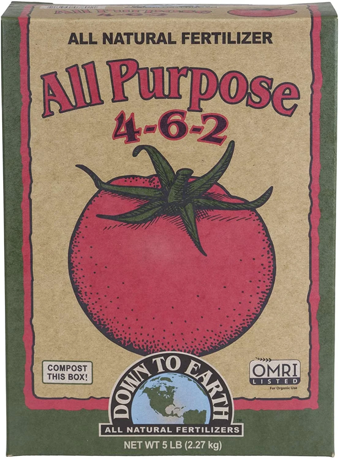Down to Earth (#DTE07806) Organic All Purpose Fertilizer Mix 4-6-2, 5 lb