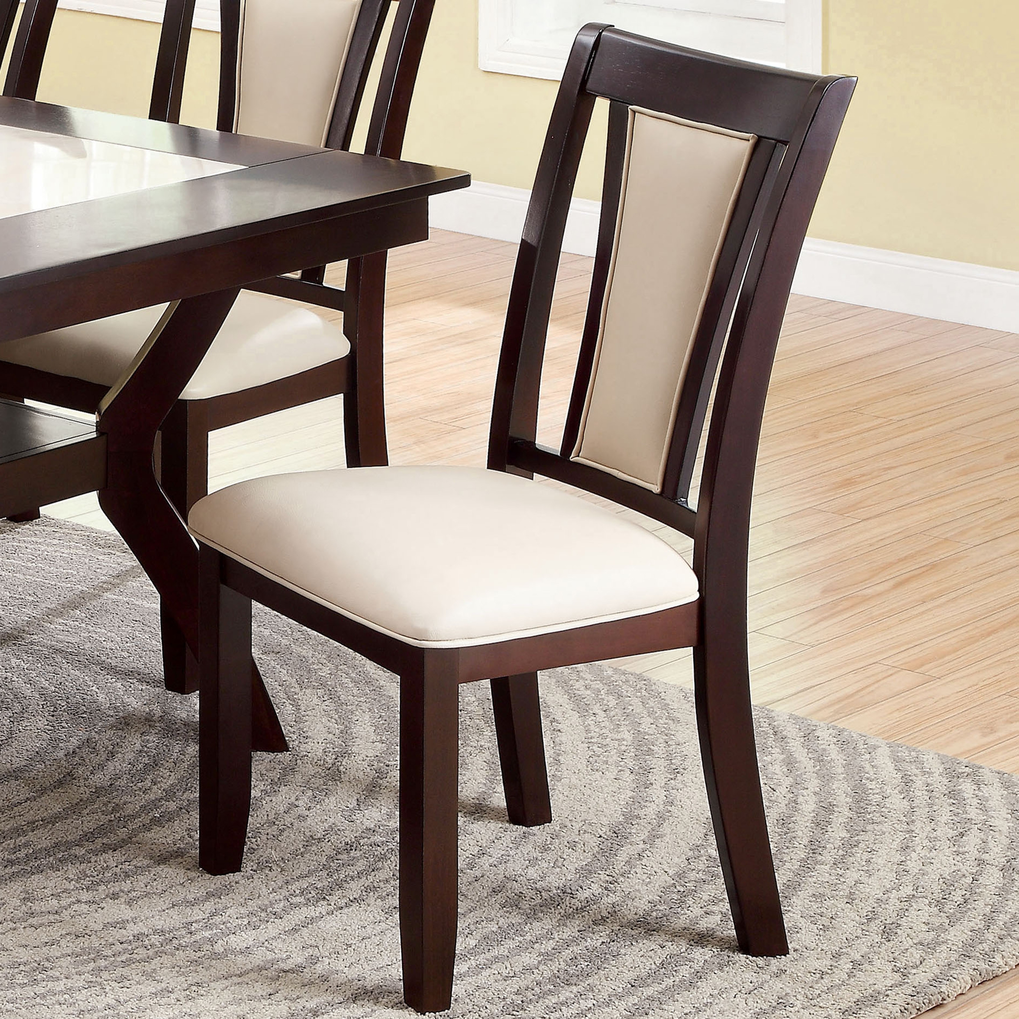 Furniture of America Uria Transitional Cherry Wood 7-Piece Dining Set by
