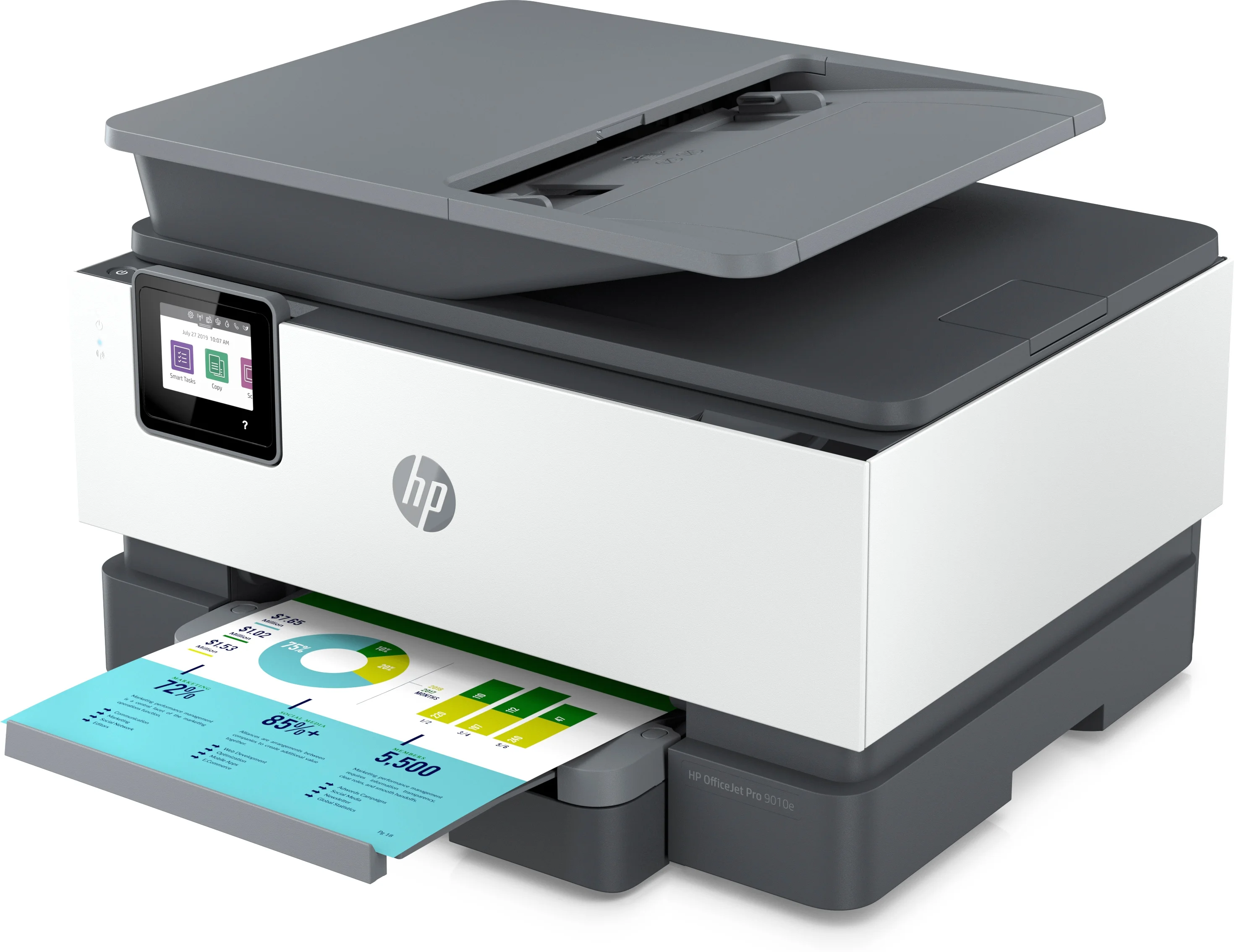 Restored HP OfficeJet 9012e All-in-One Wireless Color Inkjet Printer - 6 Months Free Instant Ink with HP+ (Refurbished)