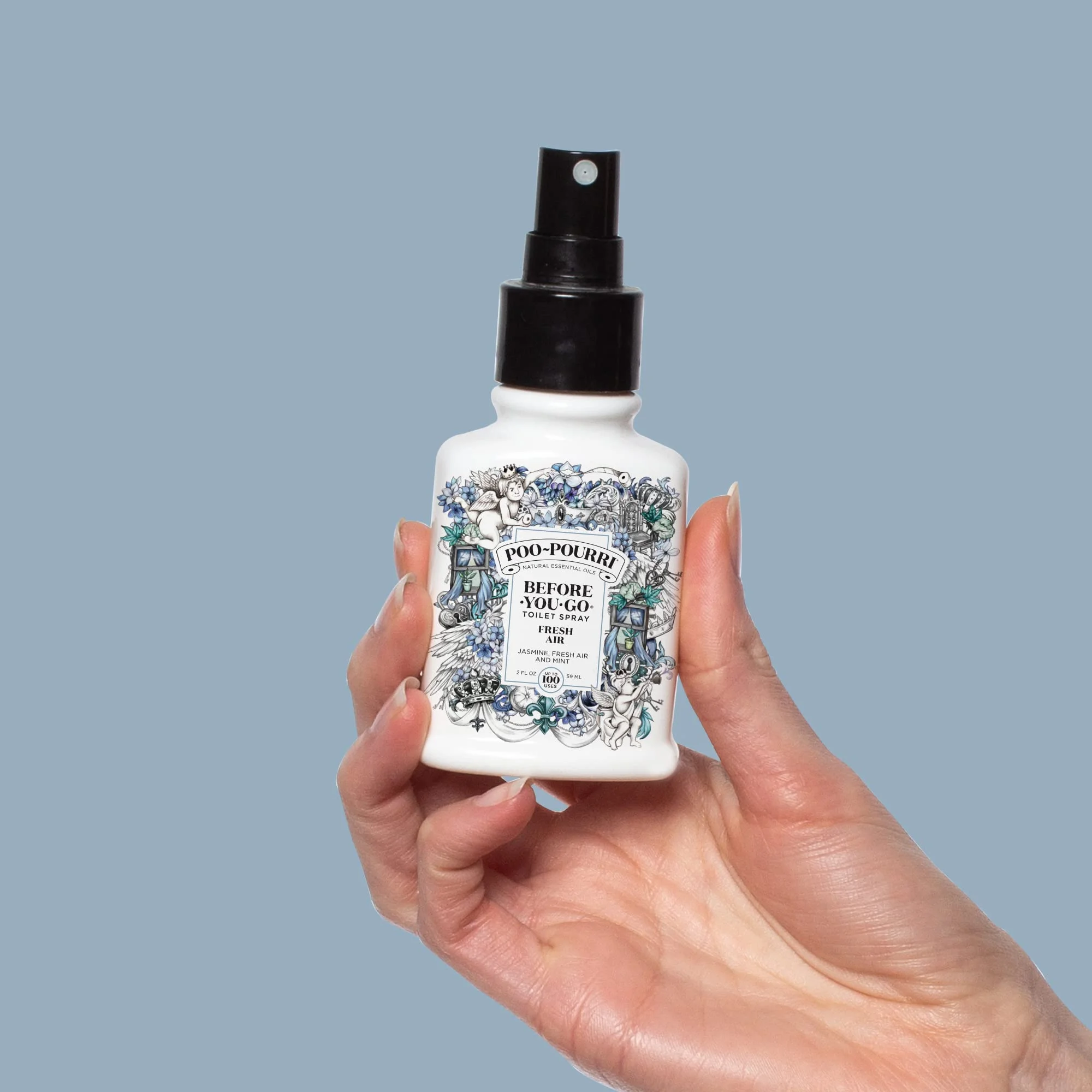 Poo-Pourri Fresh Air, Jasmine + Fresh Air + Mint, Toilet Spray 1.4 Oz