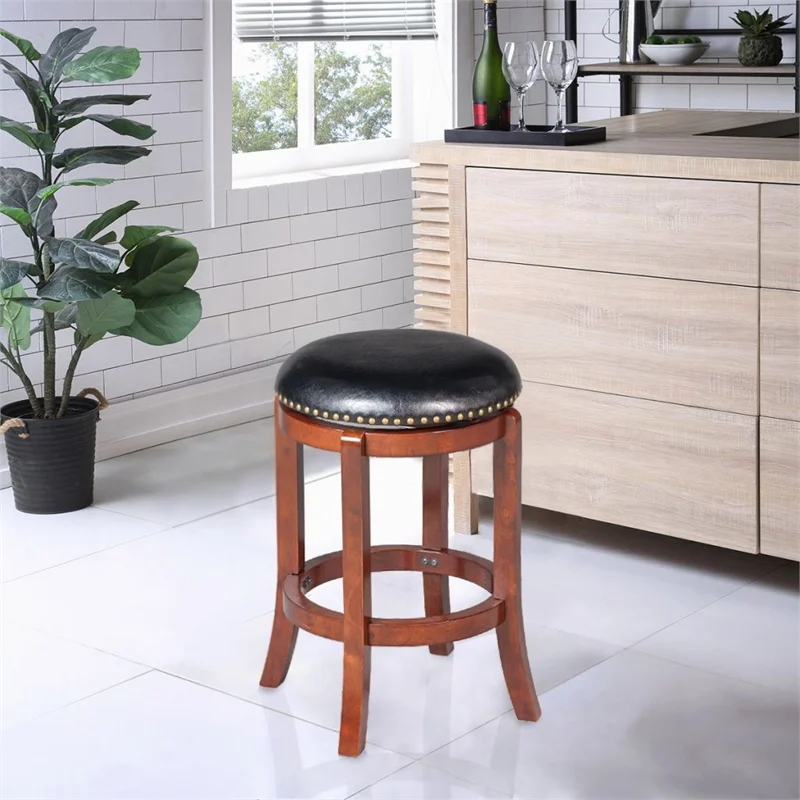 Boraam Cordova Swivel Backless Counter Stool - Cherry