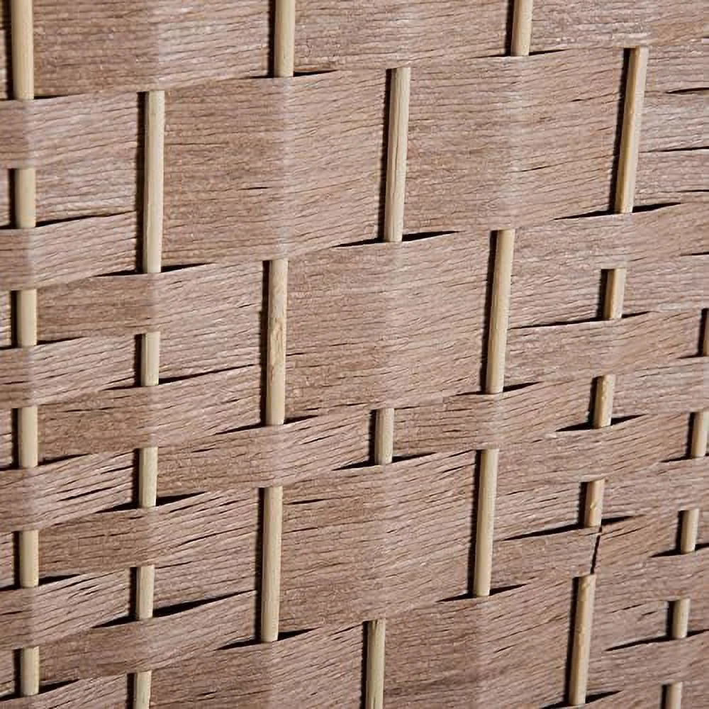 YPDCHB 6' Tall Wicker Weave 6 Panel Room Divider Privacy Screen - Brown