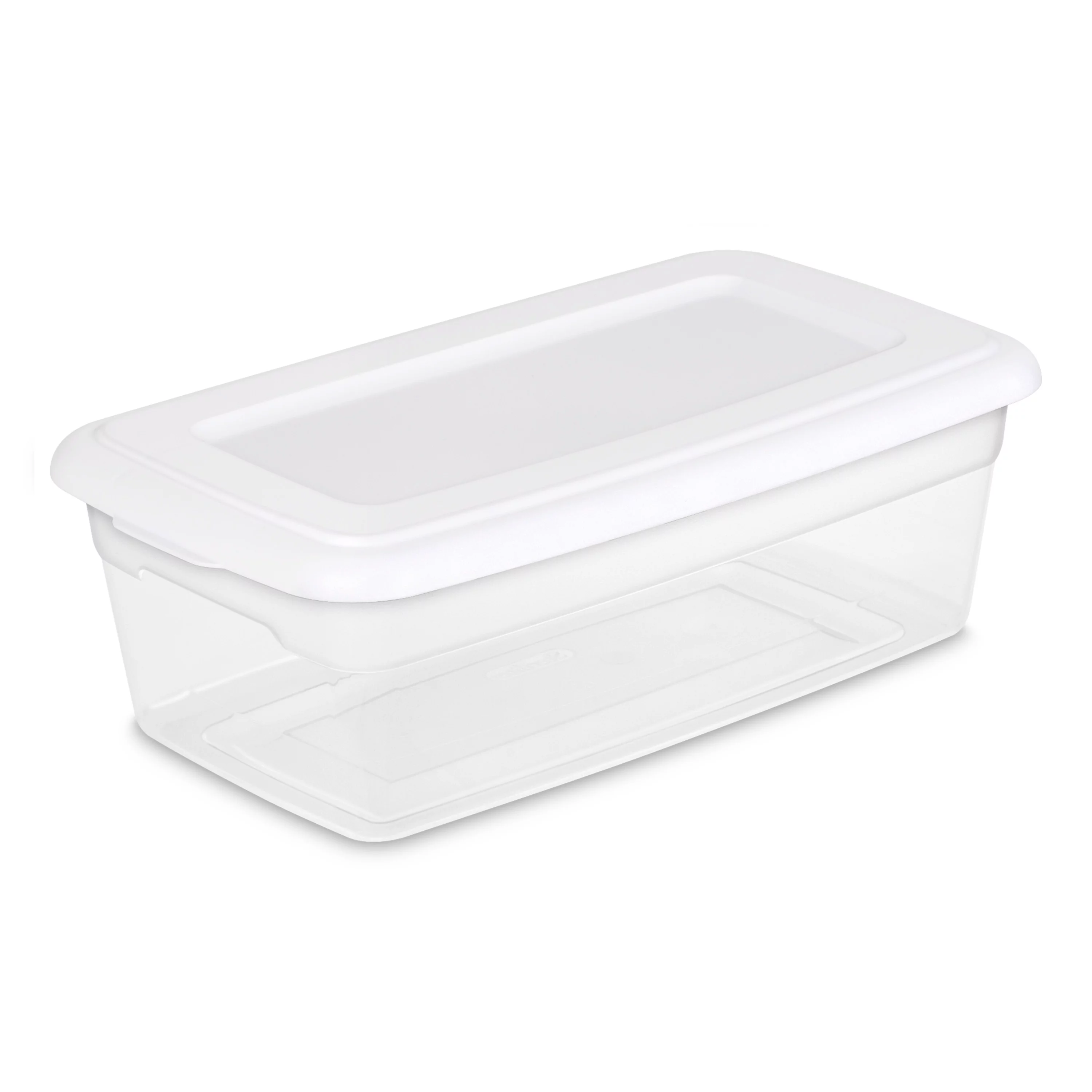 Sterilite Set of (6) 6 Qt. Storage Boxes Plastic, White