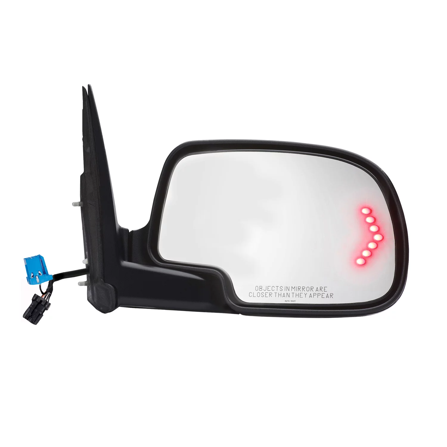 62163G - Fit System Passenger Mirror for 03-06 Escalade, Avalanche, Silverado, Suburban, Tahoe, Sierra, Yukon, Denali/ XL, 2007 Silverado/ Sierra Classic, blk, Arrow Signal, Power Fold, Heated Power