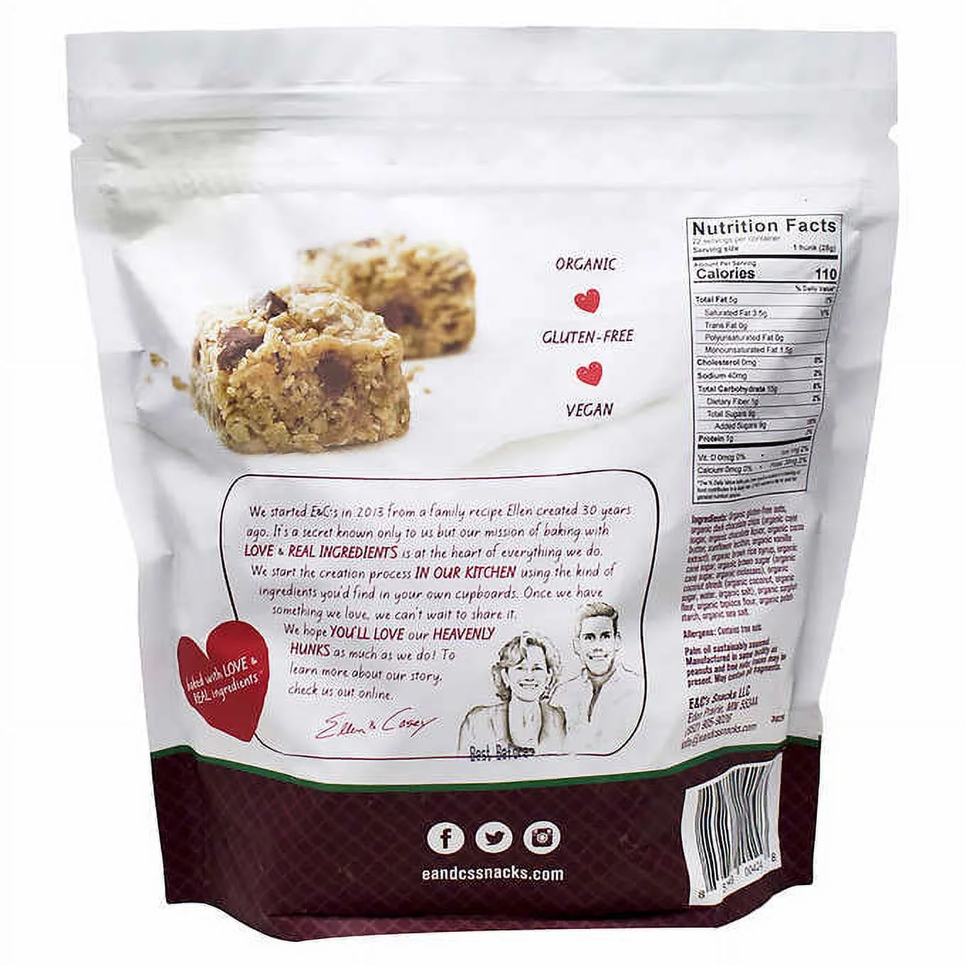Heavenly Hunks Organic Dark Chocolate Oatmeal 22 Oz, 22 oz