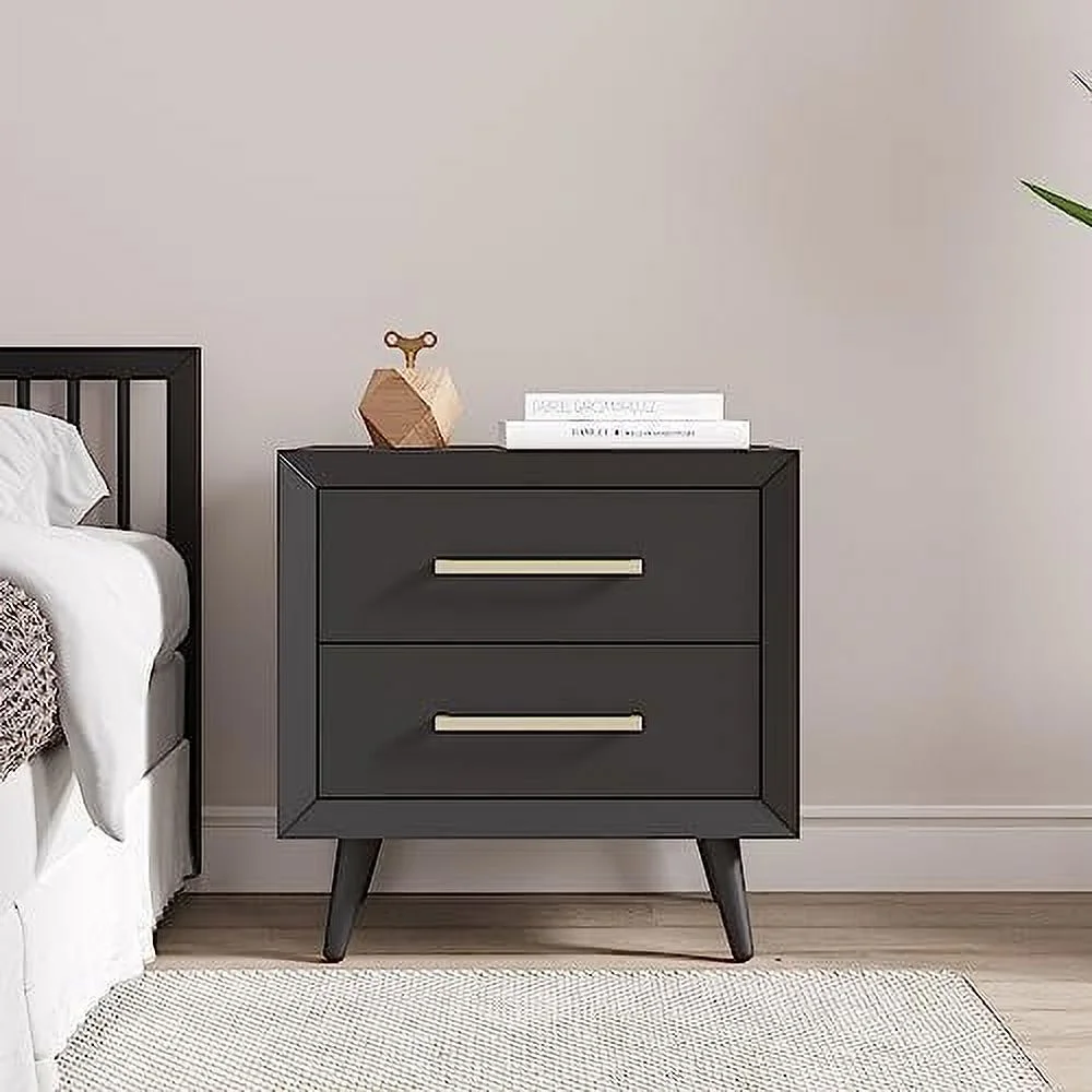 CHYTRE Cranbrook 2 Drawer Nightstand for Nursery or Bedroom  Large  Drawers  Made of Sturdy Pinewood  Non-Toxic  Baby  Finish (Toasted Chestnut)