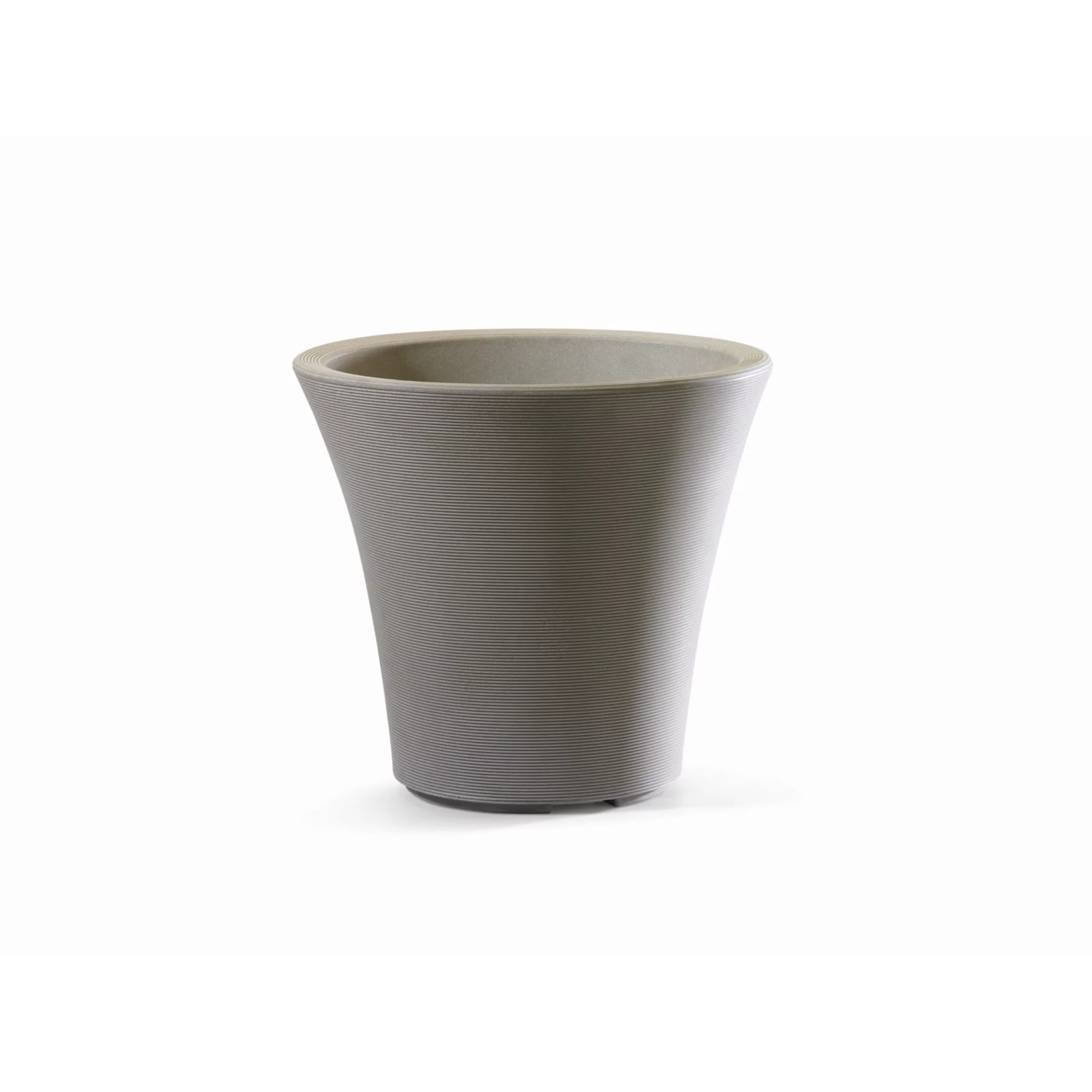 Garden Elements Indoor/Outdoor Pamploma Plastic Round Outdoor Planter, Sand 16