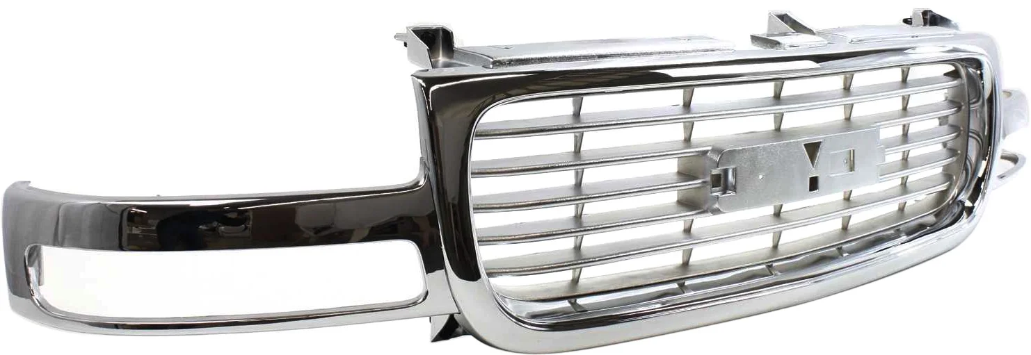 Grille Assembly Compatible with GMC SIERRA 1500/2500 1999-2002 / YUKON 2000-2006 All Chrome