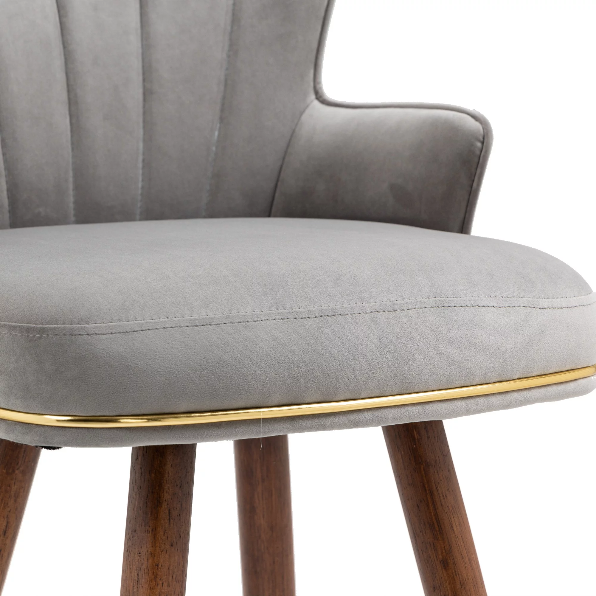 Upholstered Bar Stools, Counter Height Bar Stool Chairs with Solid Wood Legs and Backrest Kitchen Island Padded Barstools with 360-degree Footrest High Dining(Gray,Set of 2)