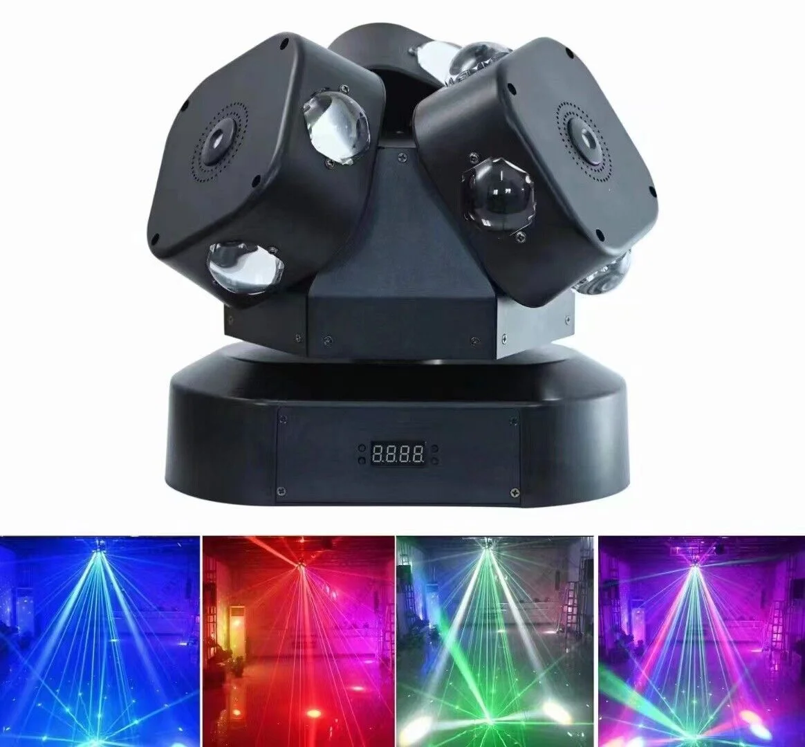 12x10w RGB Laser Moving Head Led Disco Light DJ Lighting 3 Heads Beam Light Bar