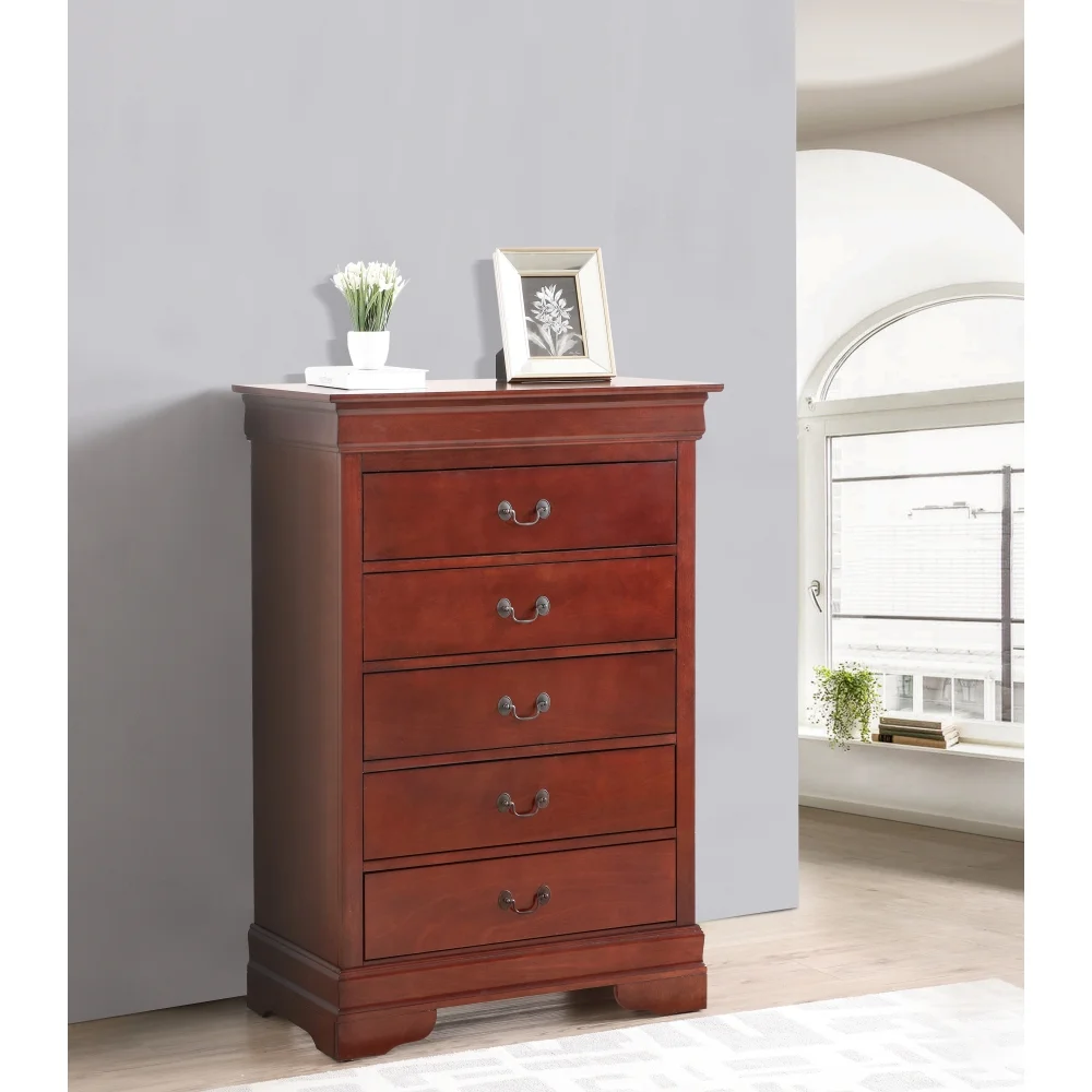 DeeHome Glory Furniture Louis Phillipe G3100-CH Chest , Cherry