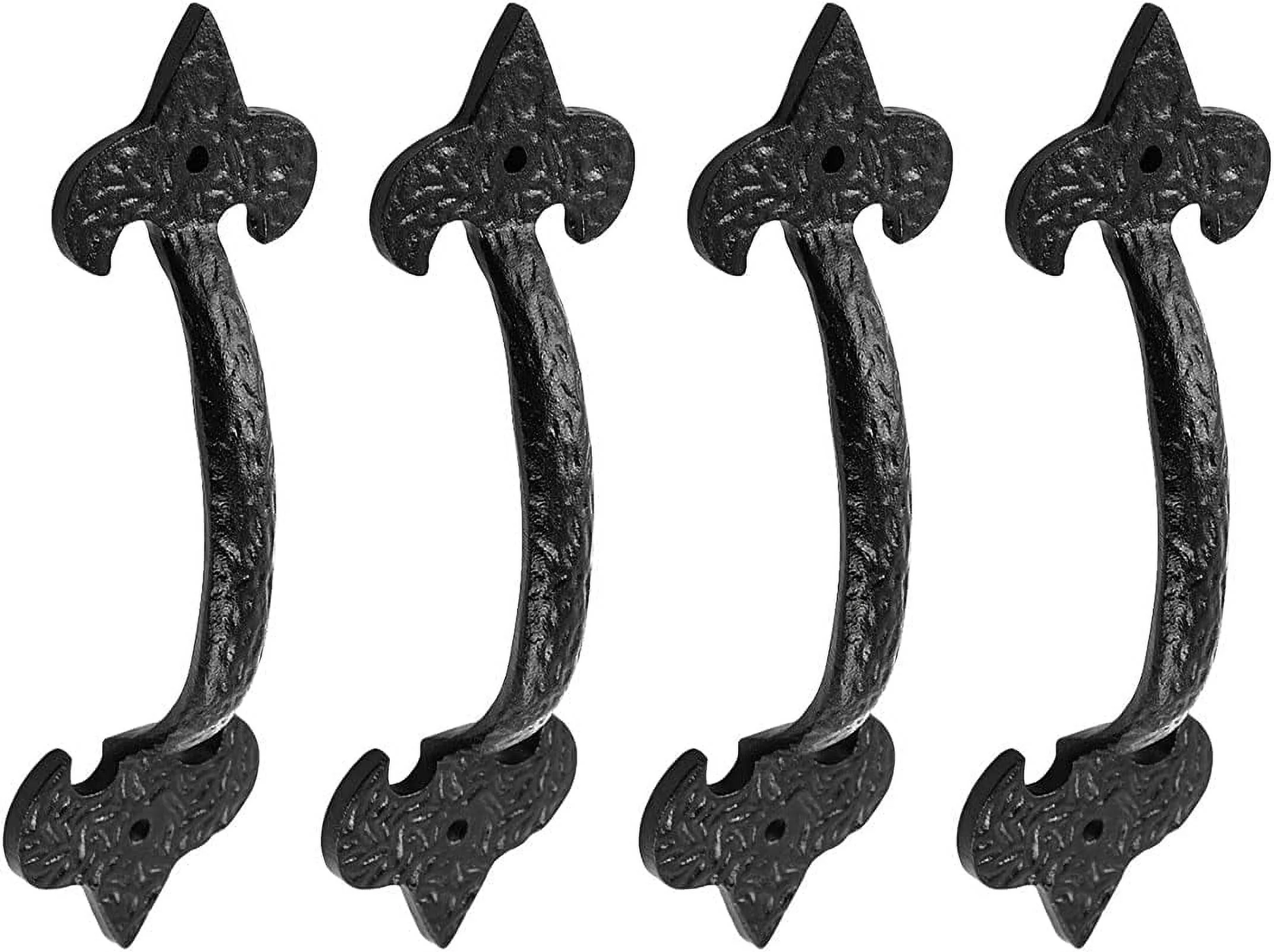 Black Wrought Iron Cabinet Handle 6.5