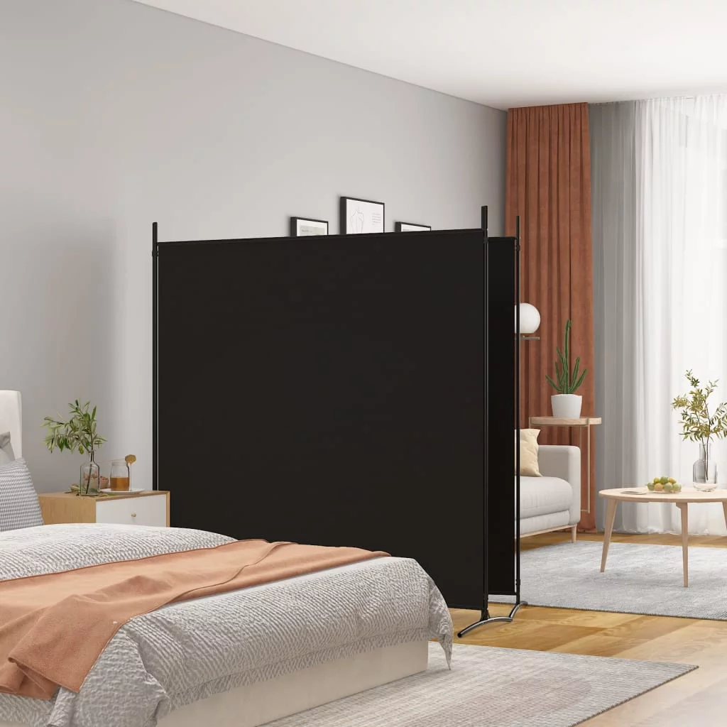 Anself 2-Panel Room Divider Black 137