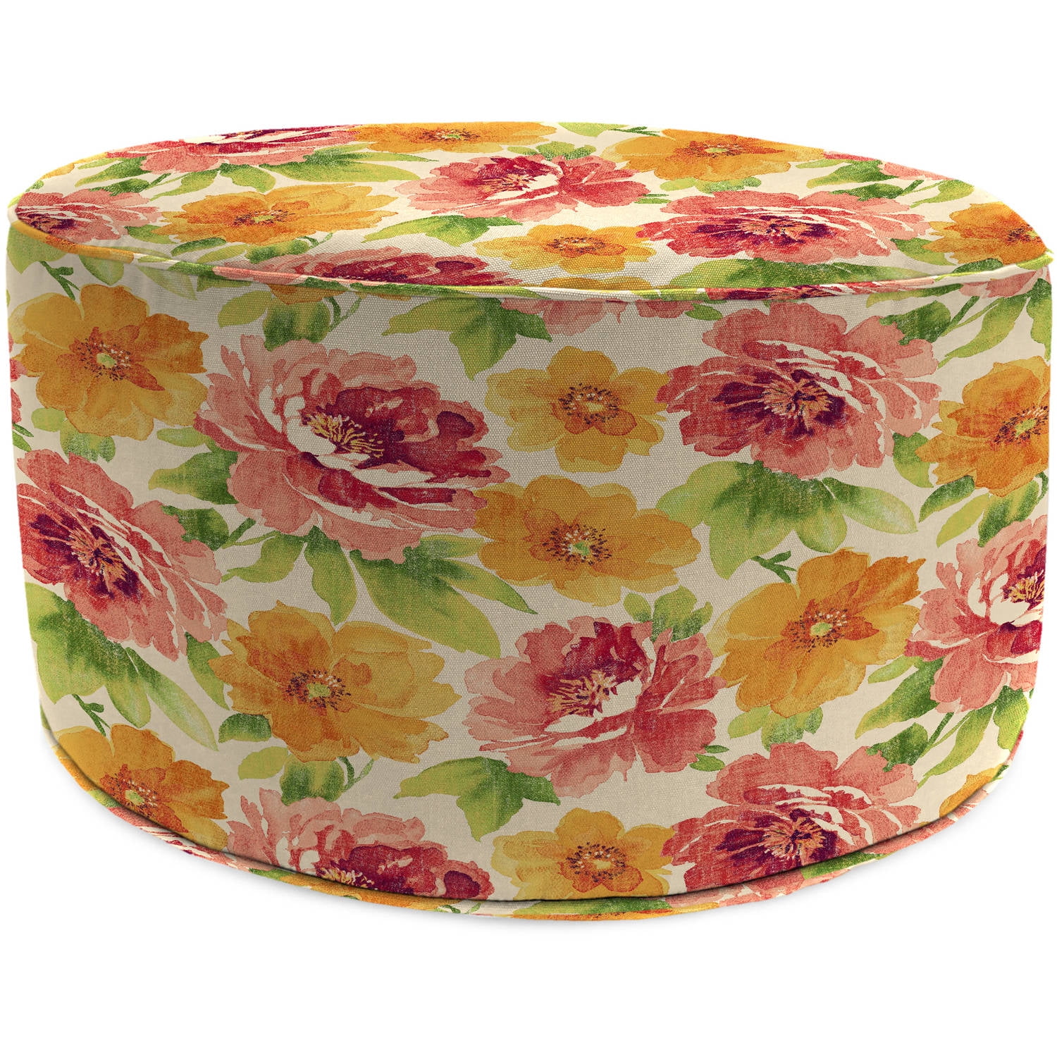Jordan Manufacturing Outdoor Patio Round Pouf Ottoman