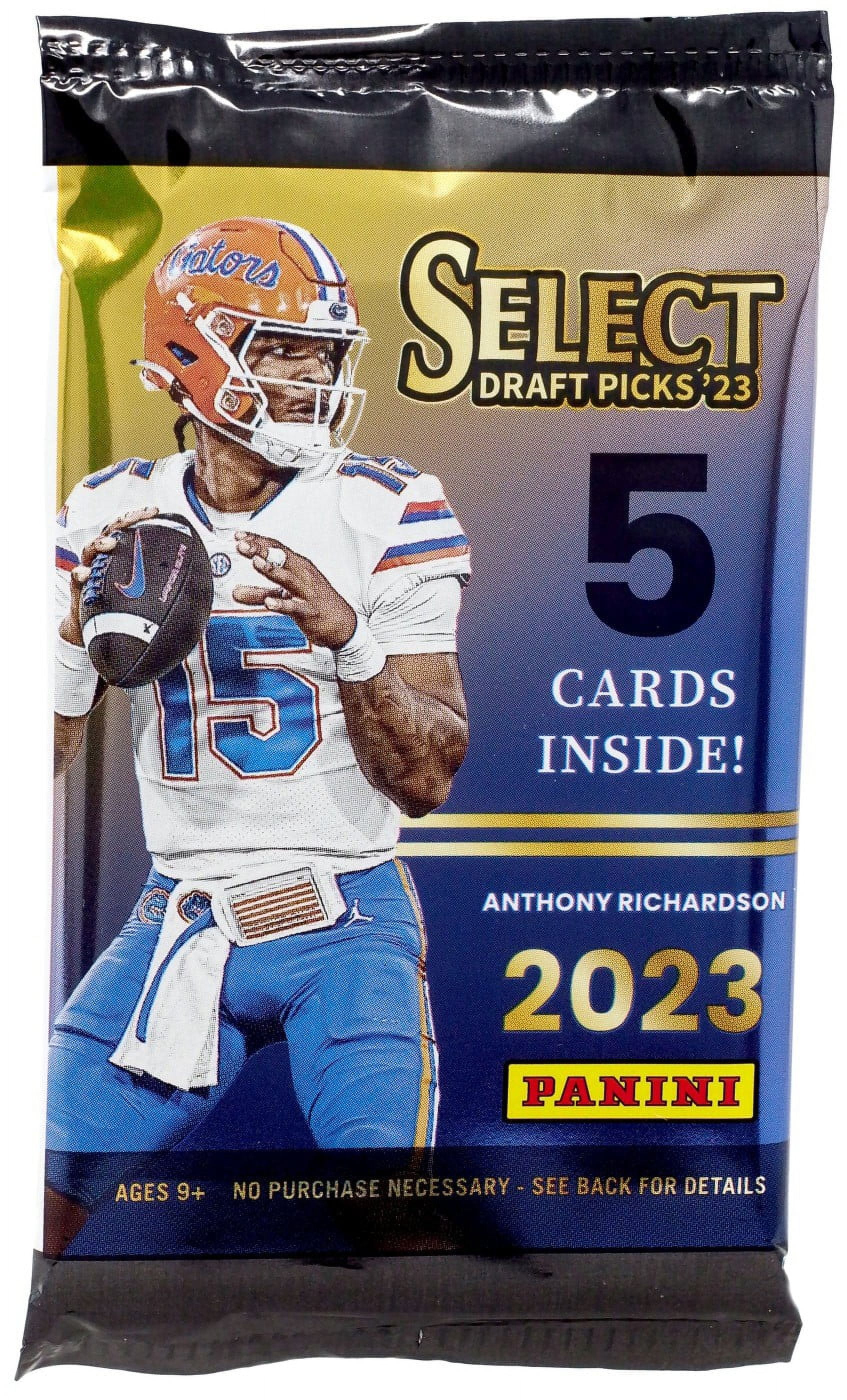 NFL Panini 2023 Select Draft Picks Collegiate Football Trading Card BLASTER Pack (5 Cards)