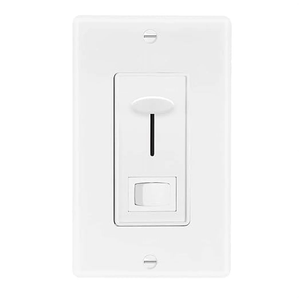 Maxxima Low Voltage 0-10V Slide Dimmer Switch - LED and Incandescent Compatible, Vertical Slide Light Control with On/Off Switch, Wall Plate Included